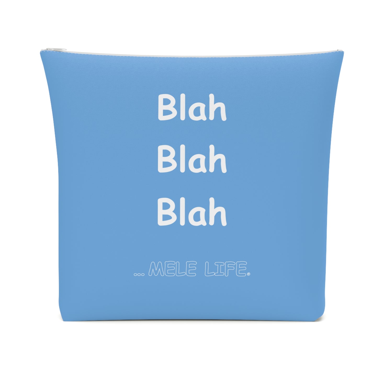 Cosmetic Bag - Blah Blah Blah   (light blue)