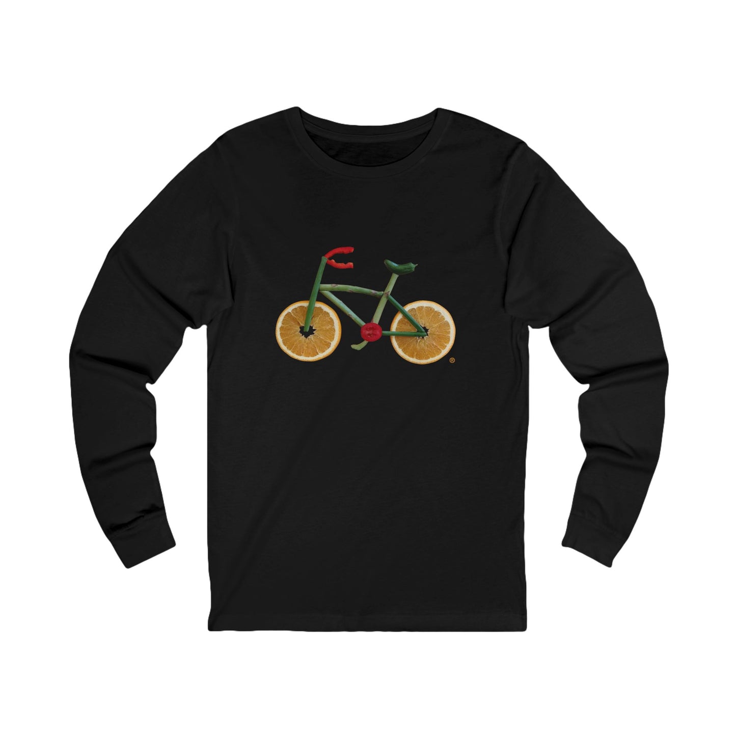 Long Sleeve Tee (Unisex) - Veggie Bike  (white text)