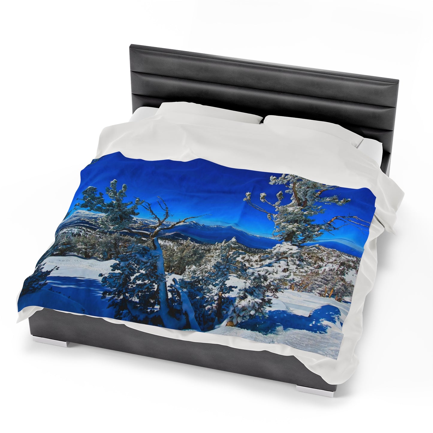 Blanket Velveteen Plush - Lake Tahoe in Winter