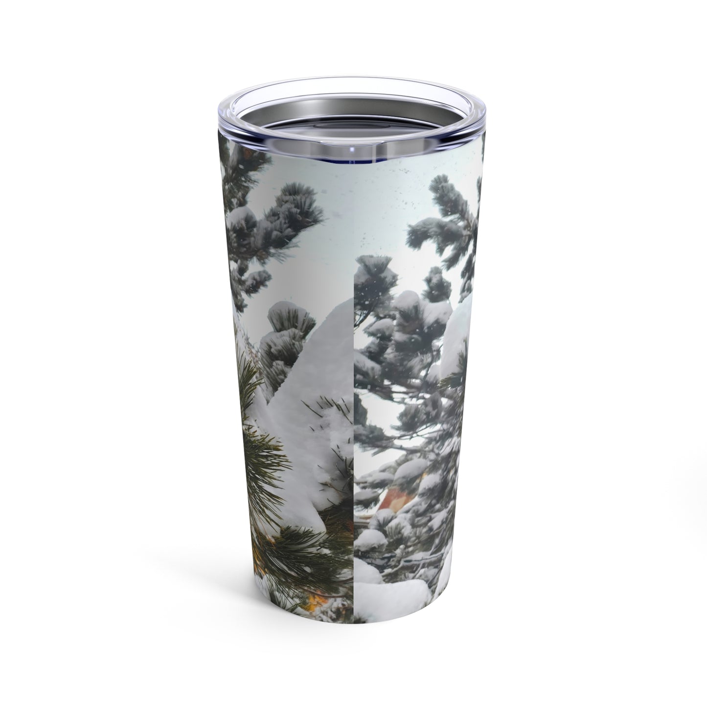 Tumbler 20oz - Pine cones with snow