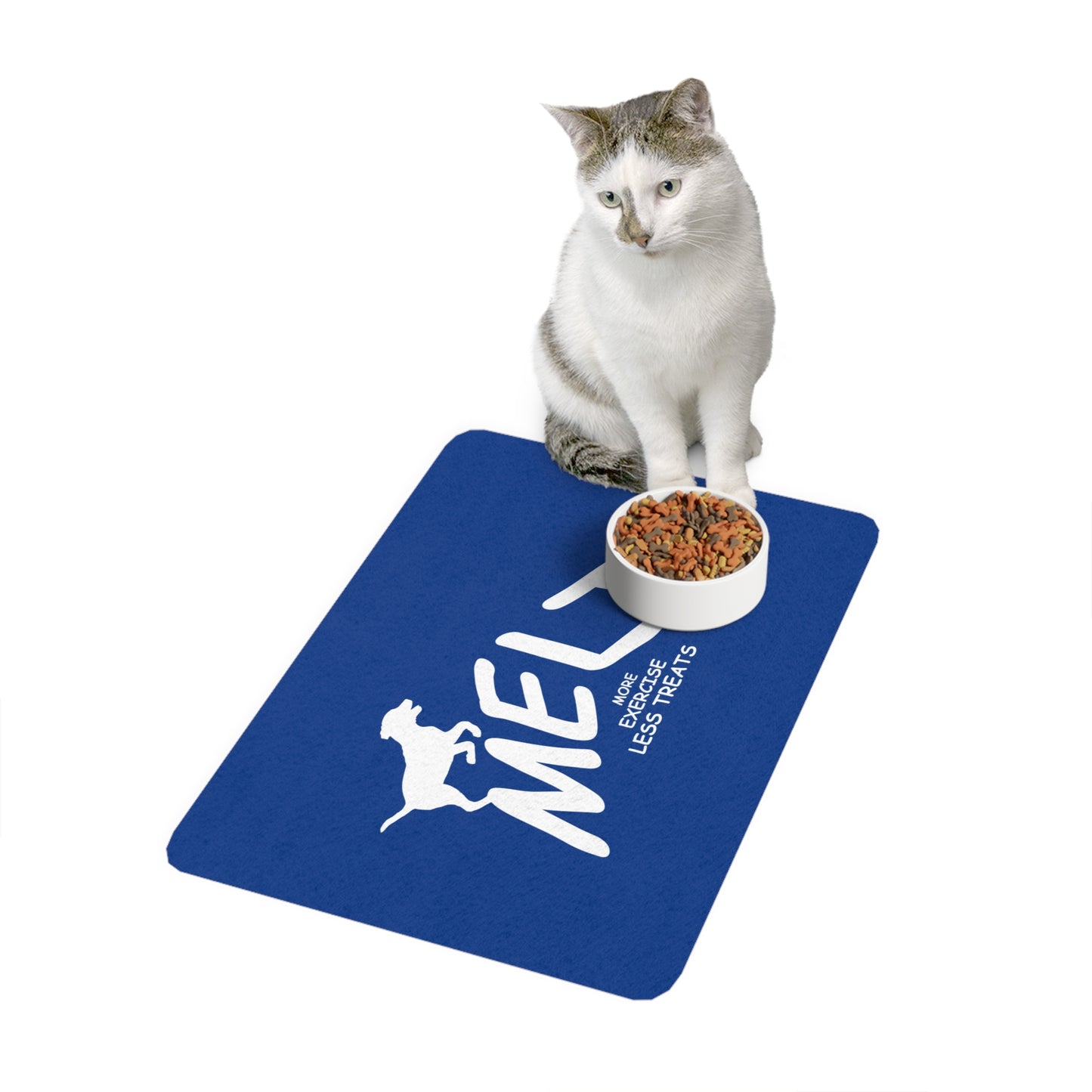Dog Food Mat - MELT logo  (blue)