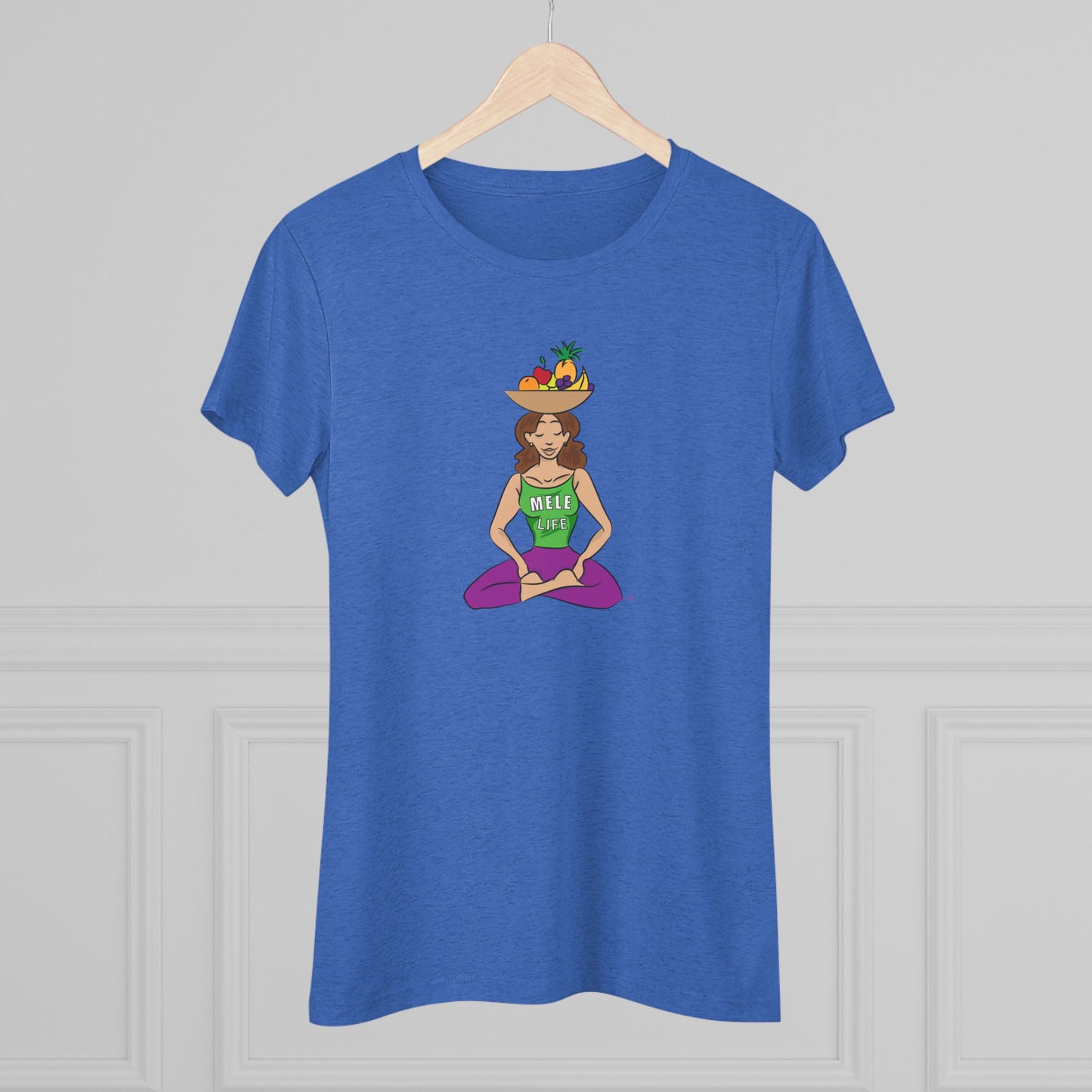 Women's Triblend Tee - Yoga Lady1