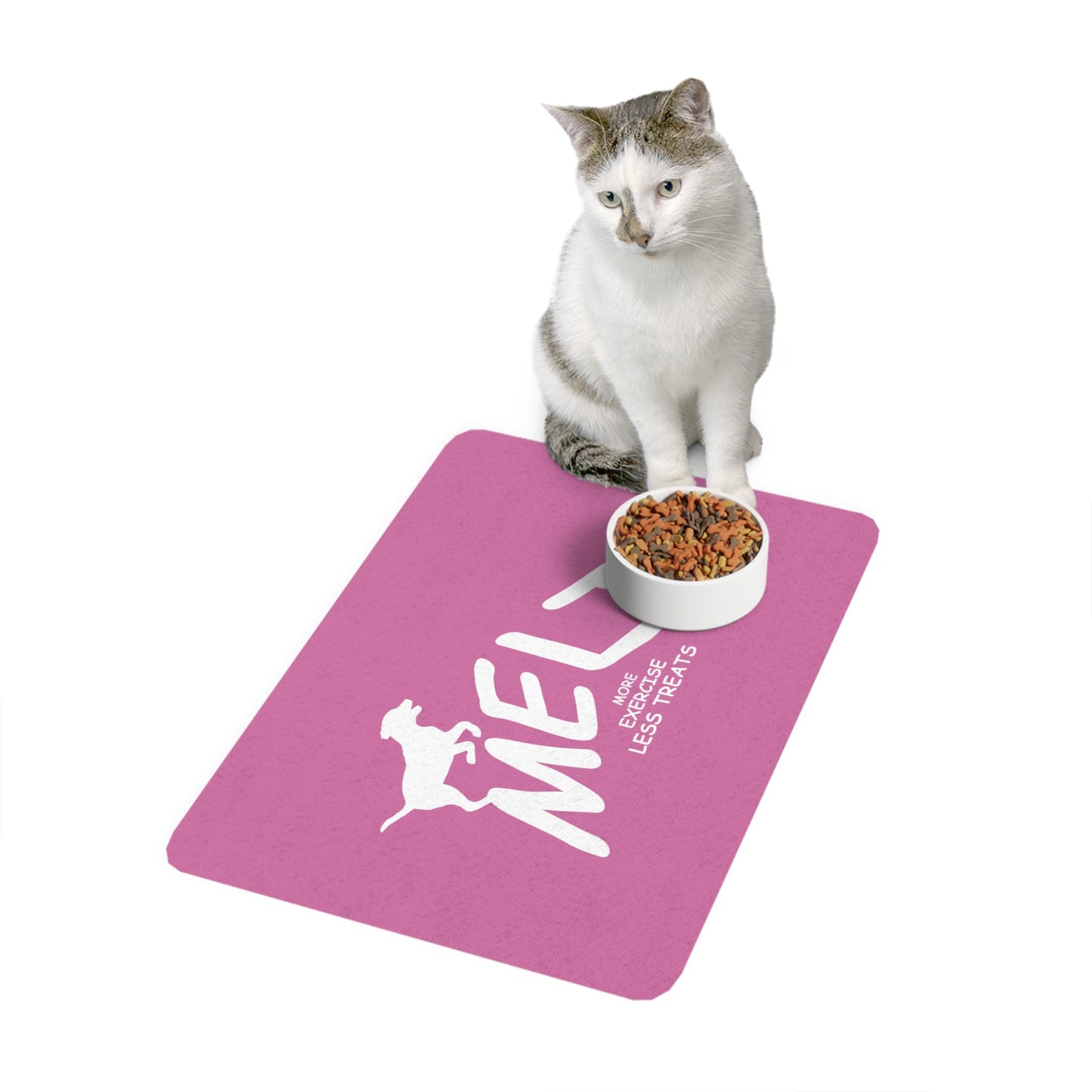 Dog Food Mat - MELT logo  (pink)