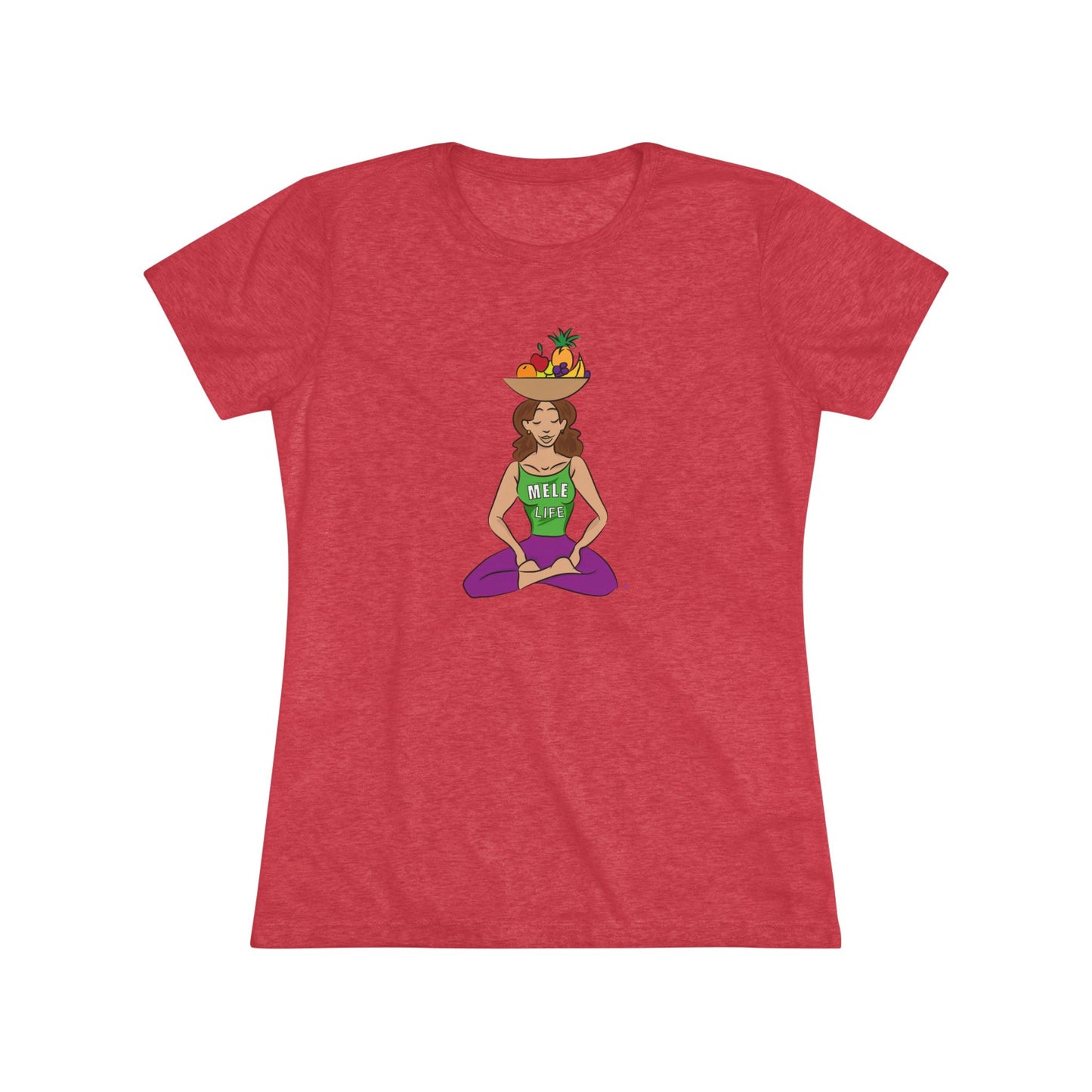 Women's Triblend Tee - Yoga Lady1