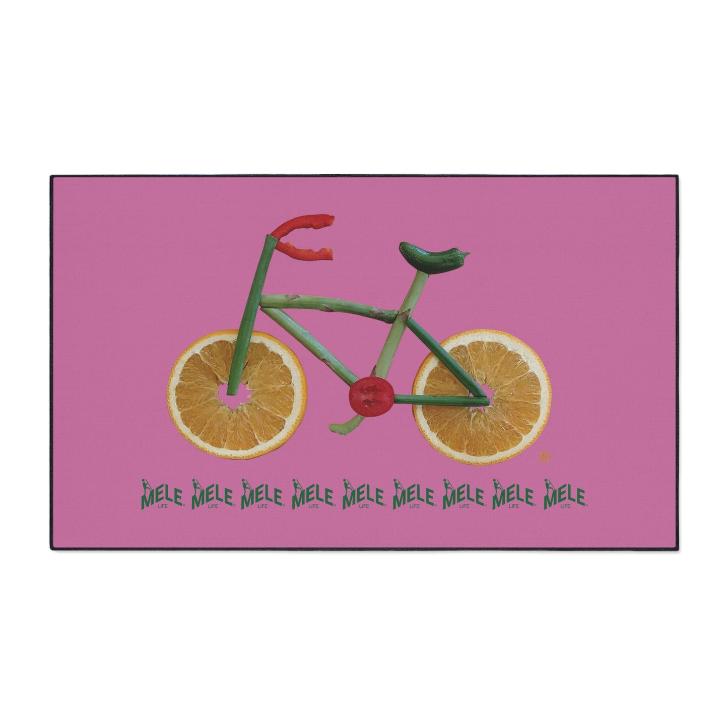 Floor Mat - Veggie Bike  (pink)