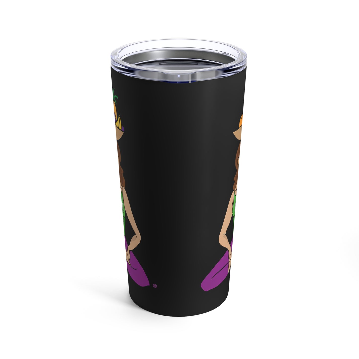 Tumbler 20oz - Yoga Lady1   (black)