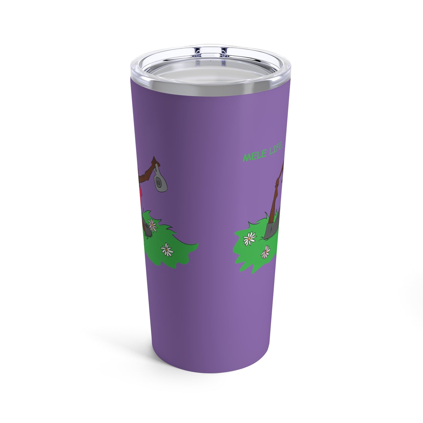 Tumbler 20oz - Yoga Lady2   (purple)