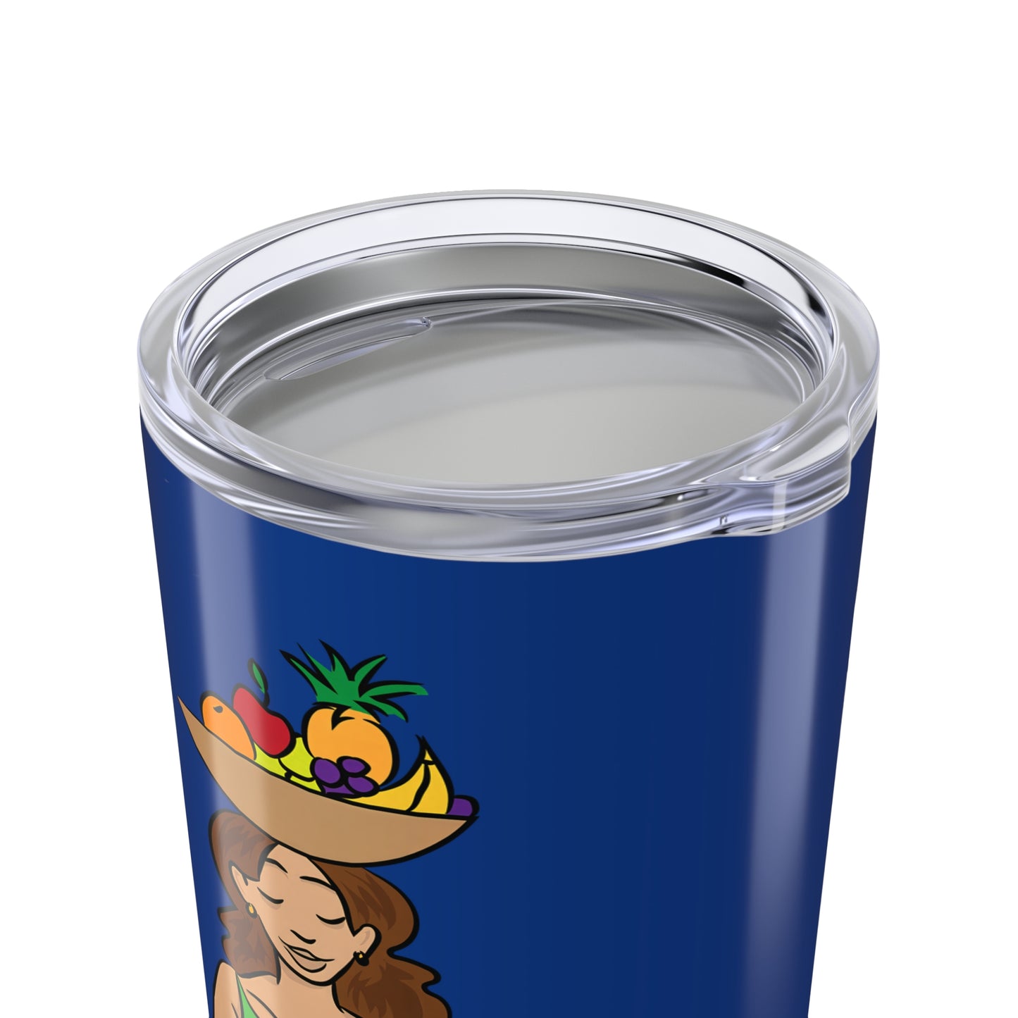 Tumbler (20oz) - Yoga Lady 1  (blue)