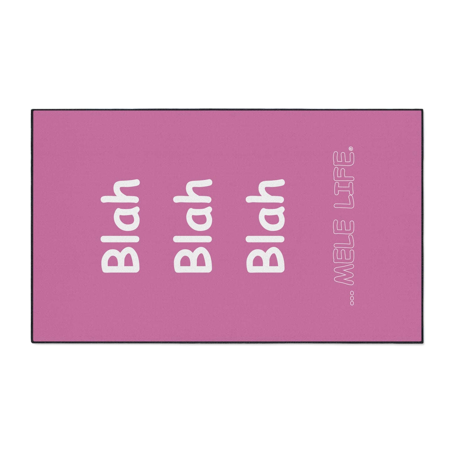 Floor Mat - Blah Blah Blah   (pink)