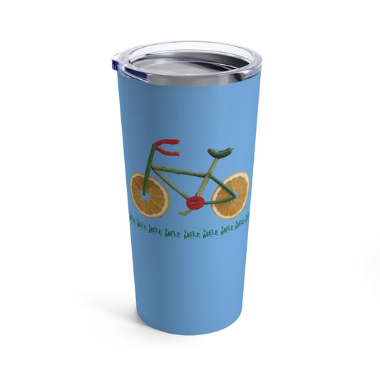 Tumbler 20oz - Veggie Bike   (light blue)