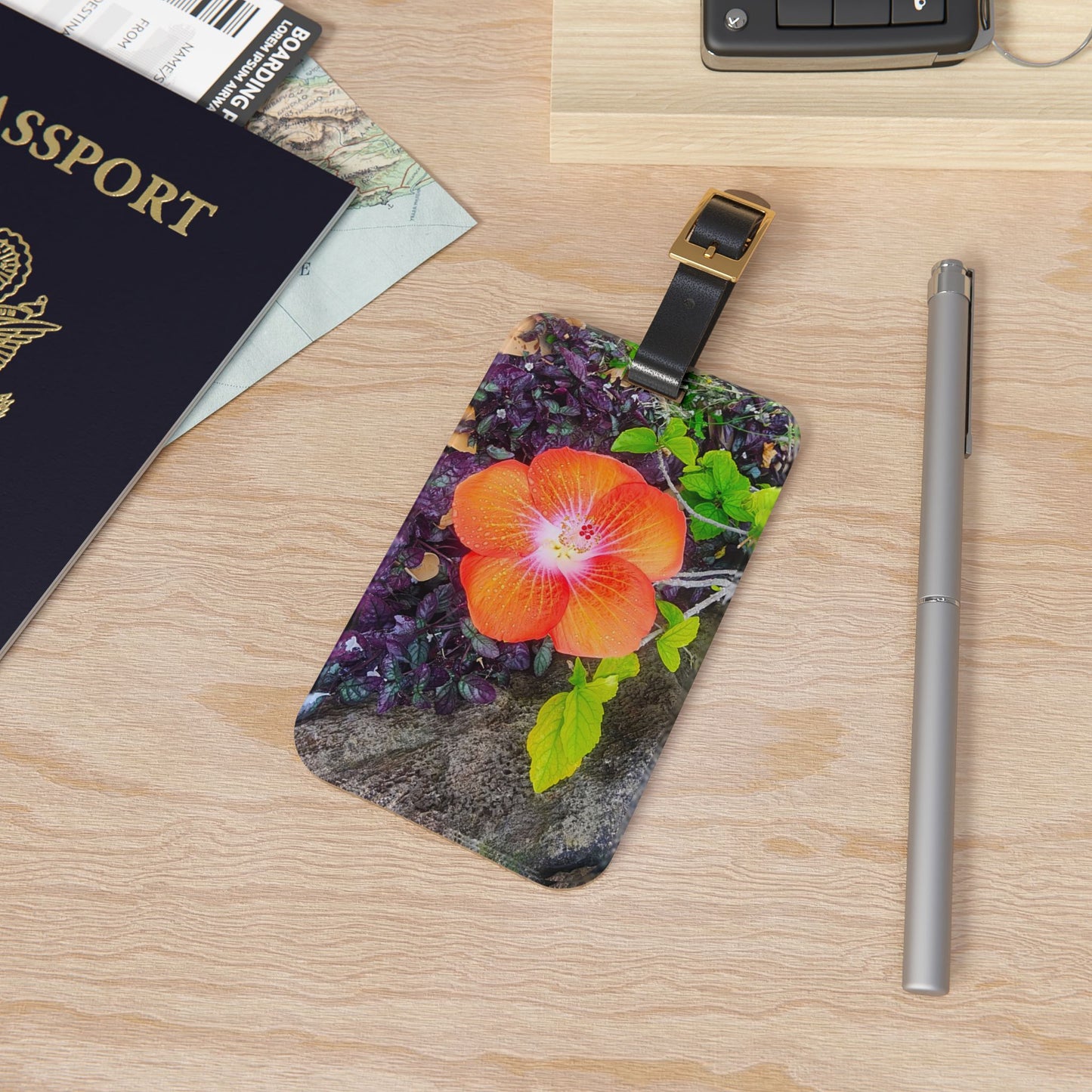 Luggage Tag - Hawaiian Hibiscus Flower