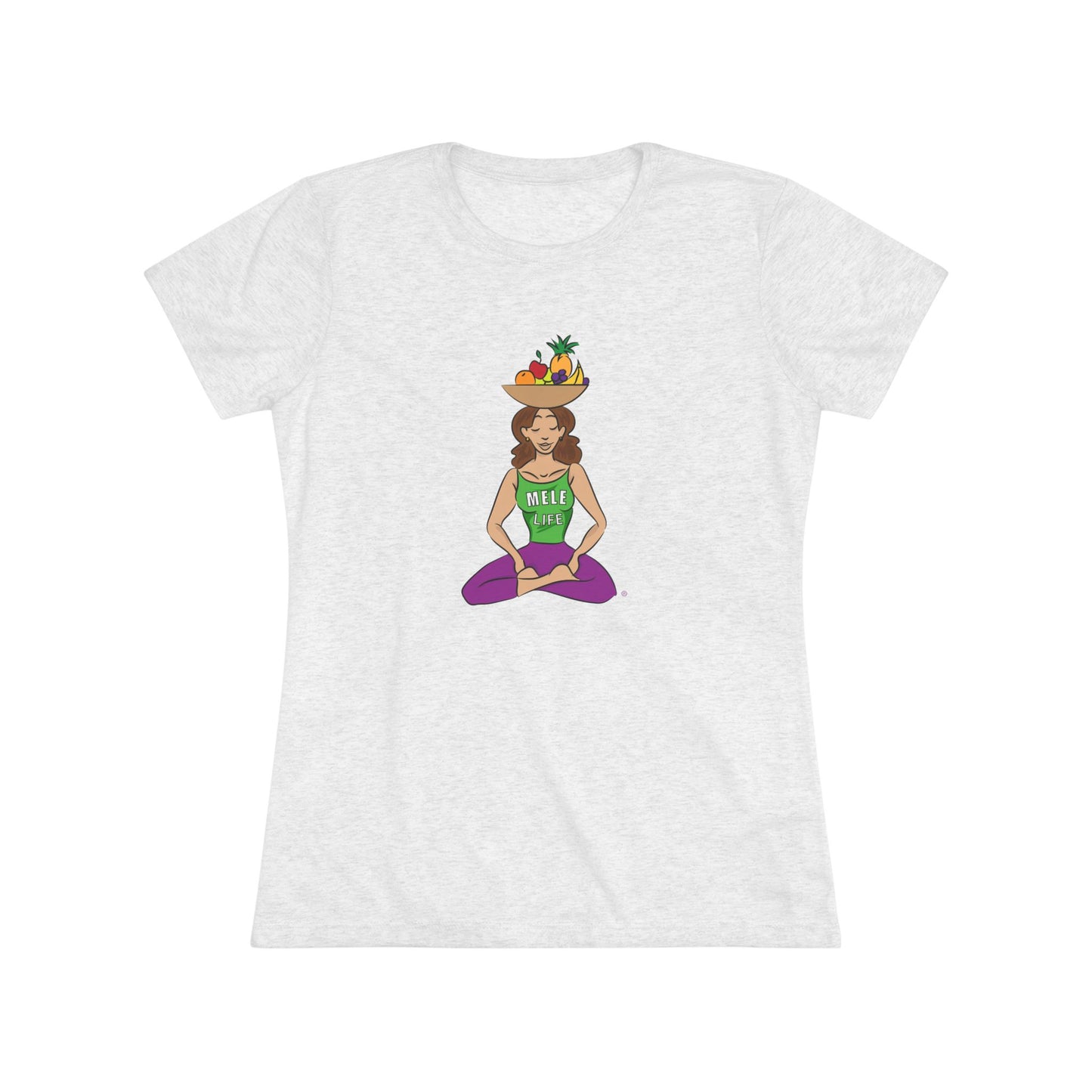 Women's Triblend Tee - Yoga Lady 1
