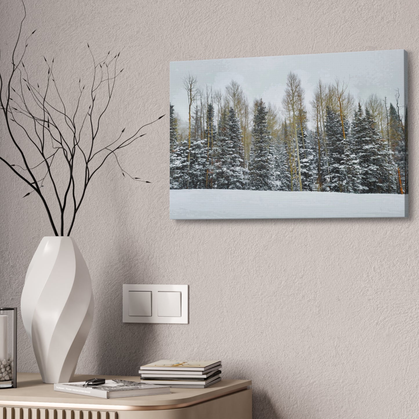 Canvas Wall Art - Forest Winterscape