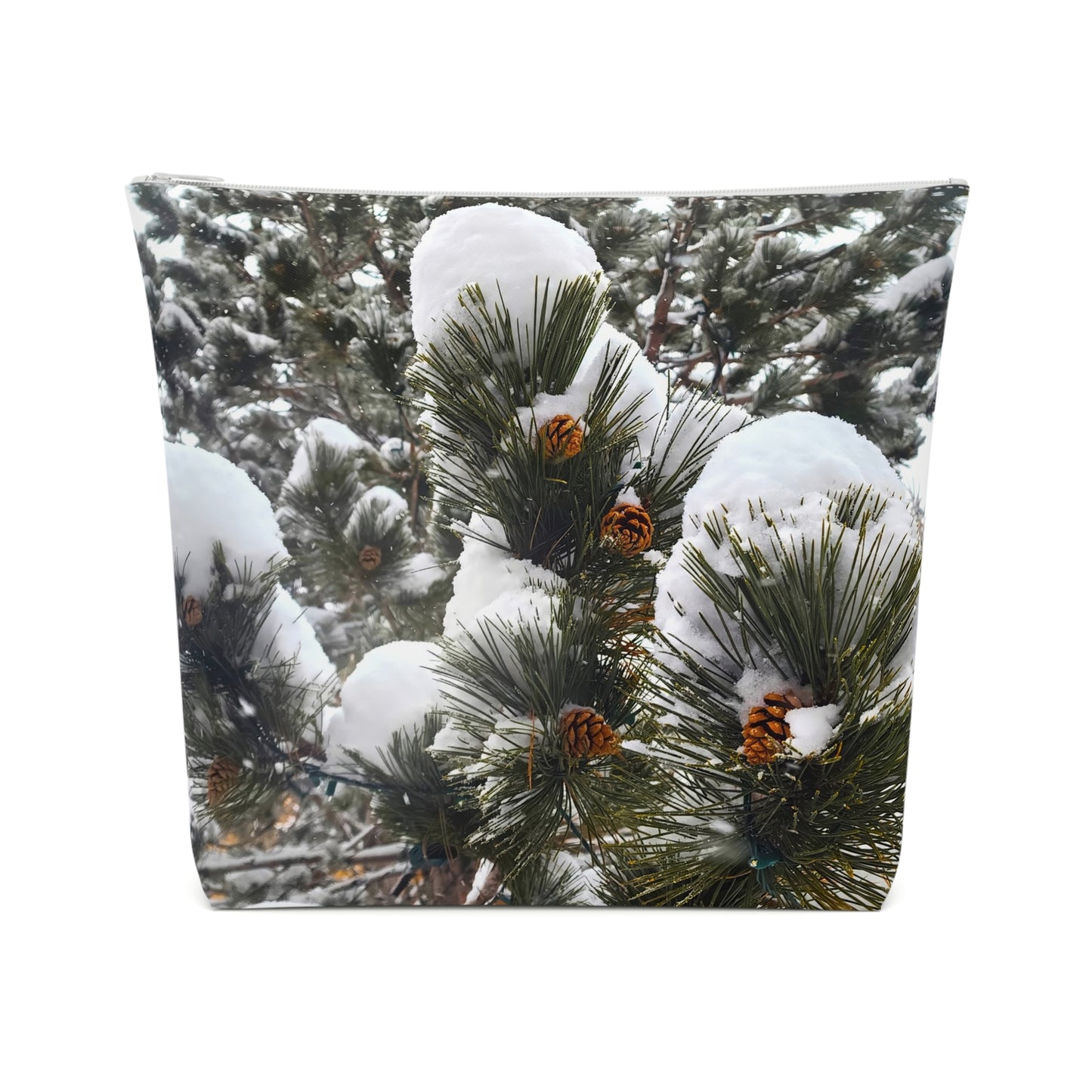 Cosmetic Bag - Forest winterscape/Pine cones