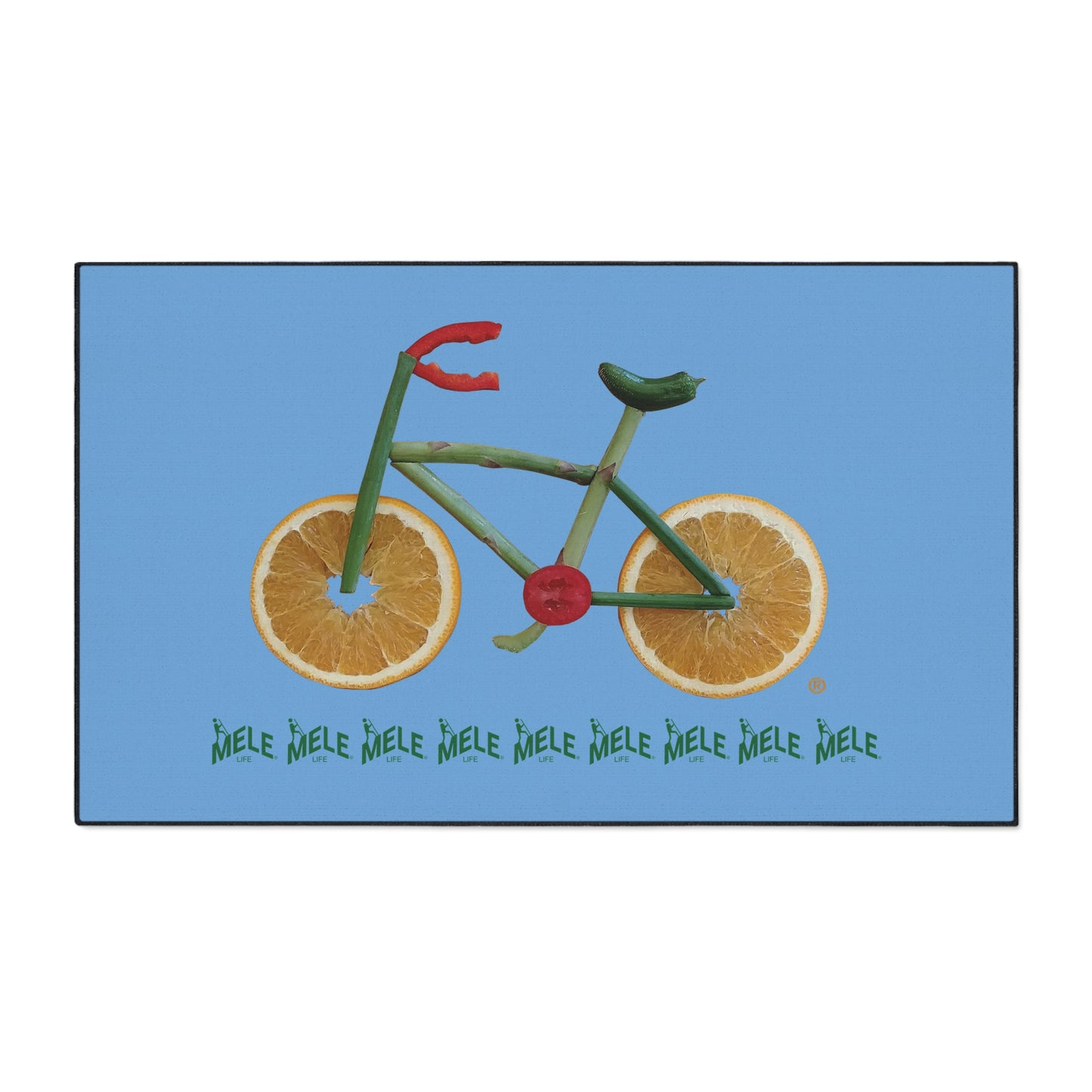 Floor Mat - Veggie Bike  (blue)