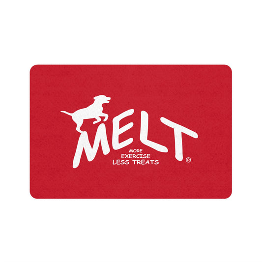 Dog Food Mat - MELT logo  (red)