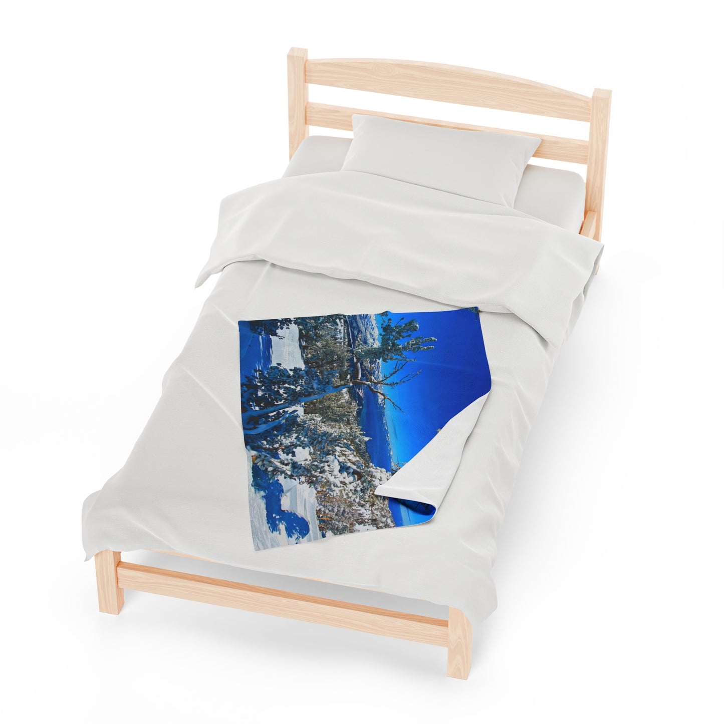 Blanket Velveteen Plush - Lake Tahoe in Winter