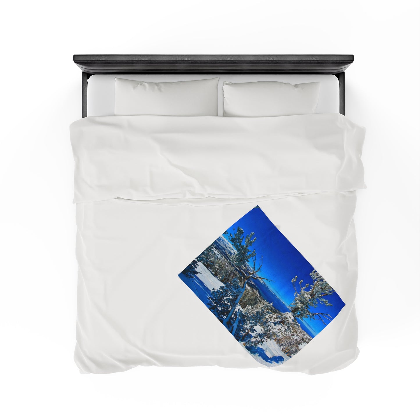 Blanket Velveteen Plush - Lake Tahoe in Winter