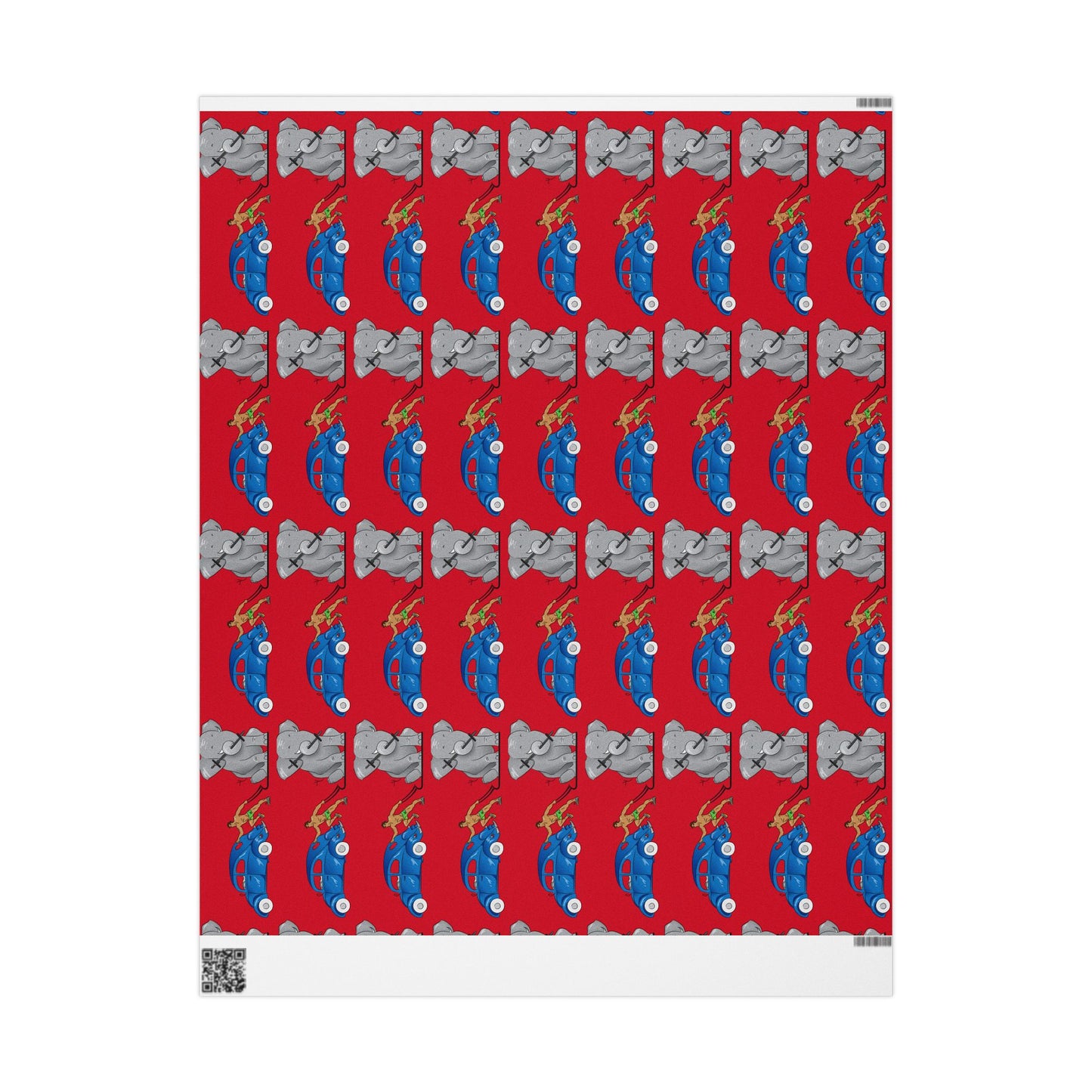 Wrapping Paper - Strong brown man   (red paper)