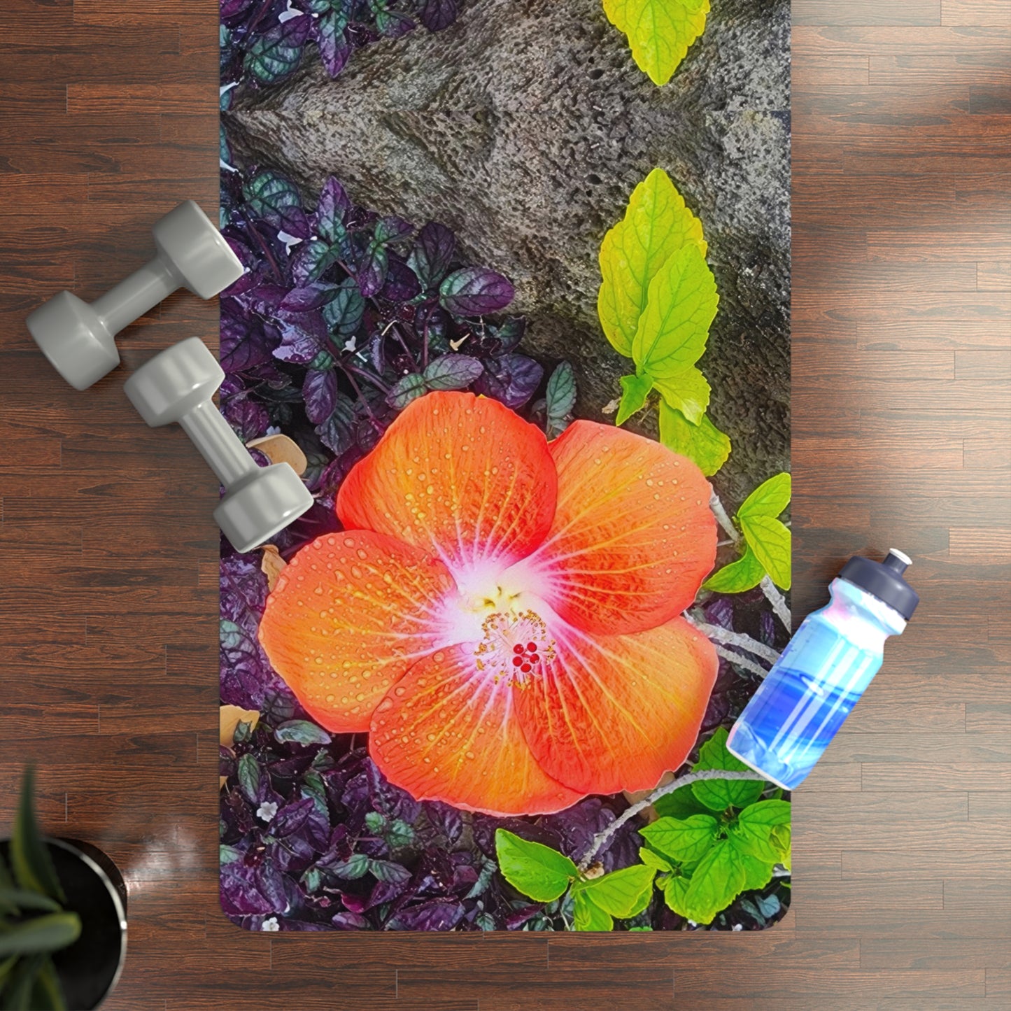 Yoga Mat - Hibiscus flower  (Hawaii)