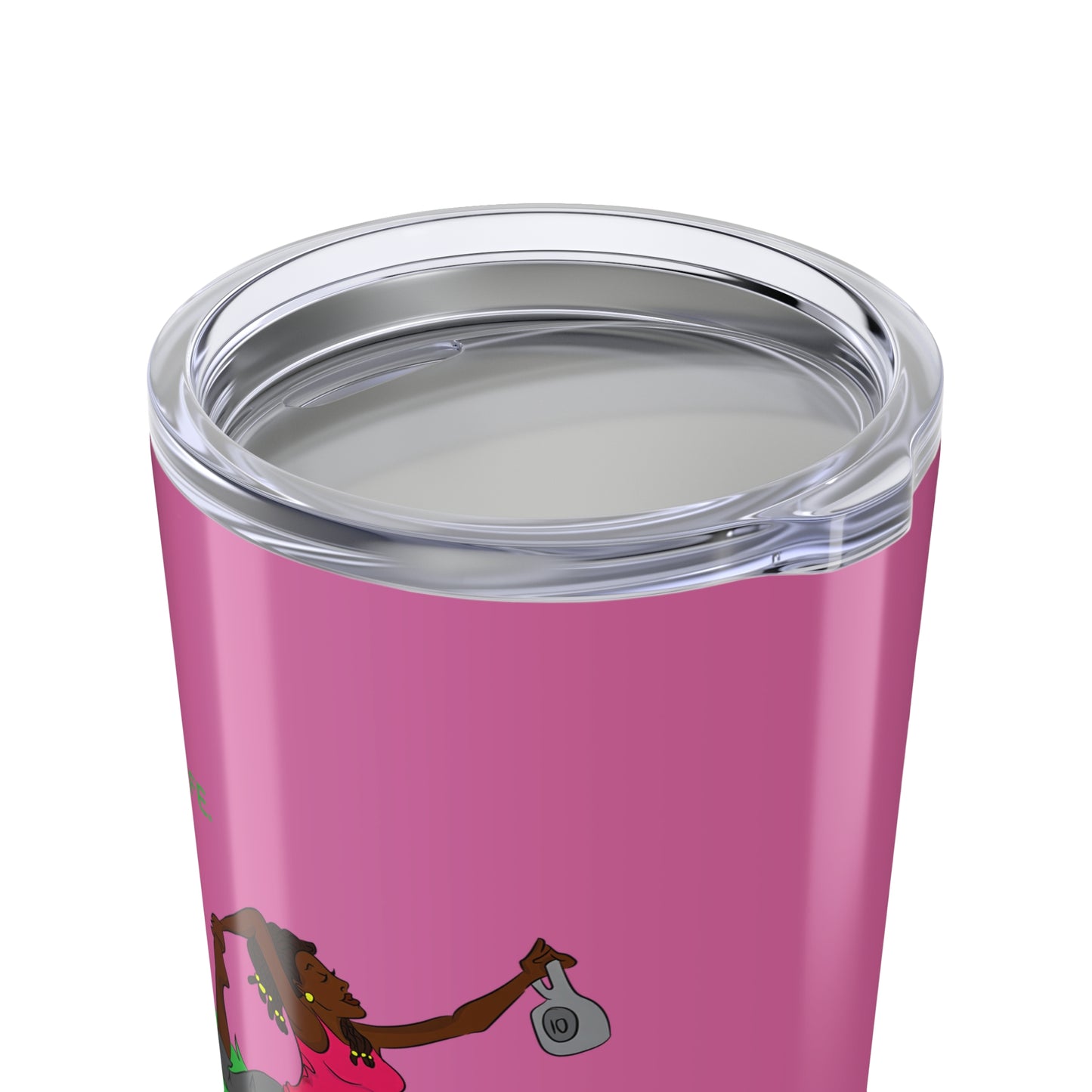 Tumbler (20oz) - Yoga Lady 2  (pink)