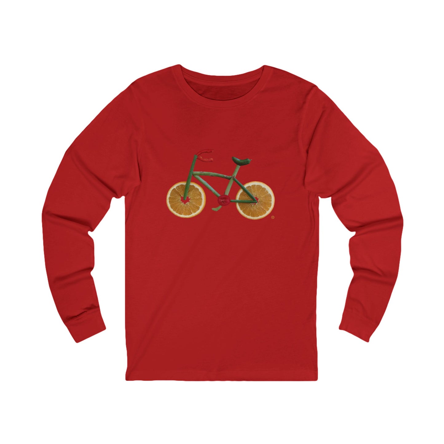 Long Sleeve Tee (Unisex) - Veggie Bike  (white text)