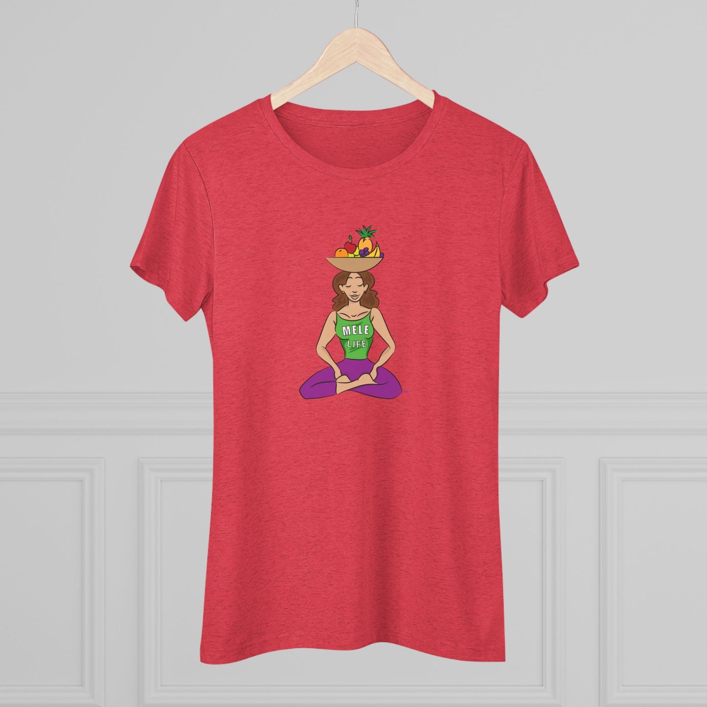 Women's Triblend Tee - Yoga Lady 1
