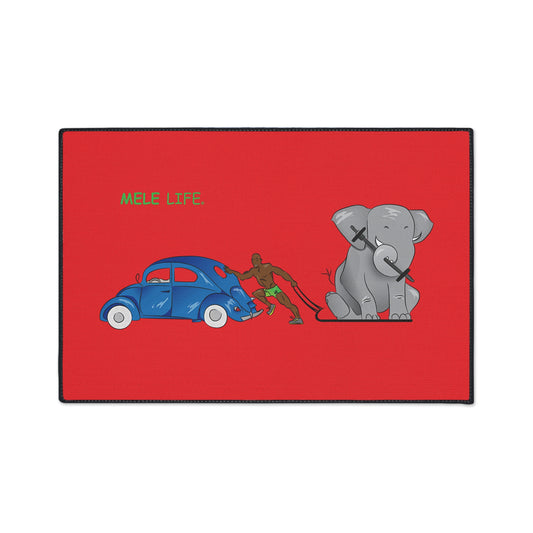 Floor Mat - Strong Black Man  (red)
