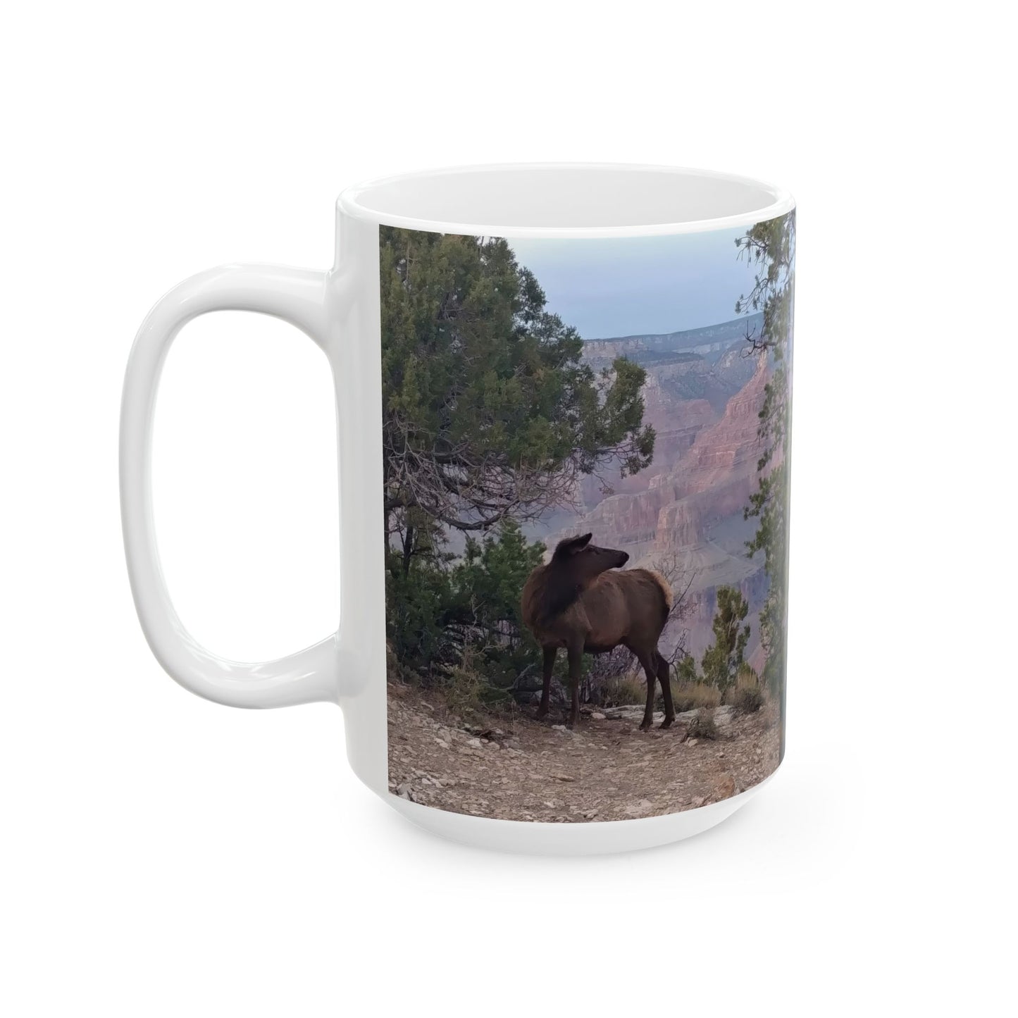 Coffee Mug (11oz/15oz) - Elk at Grand Canyon