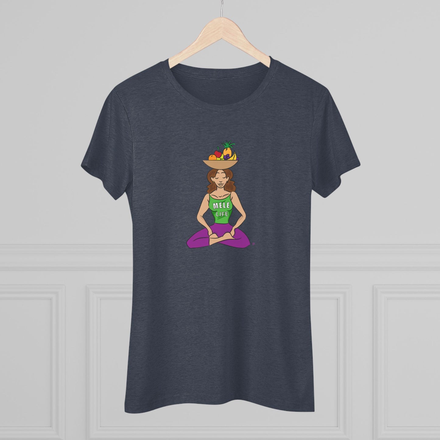 Women's Triblend Tee - Yoga Lady 1