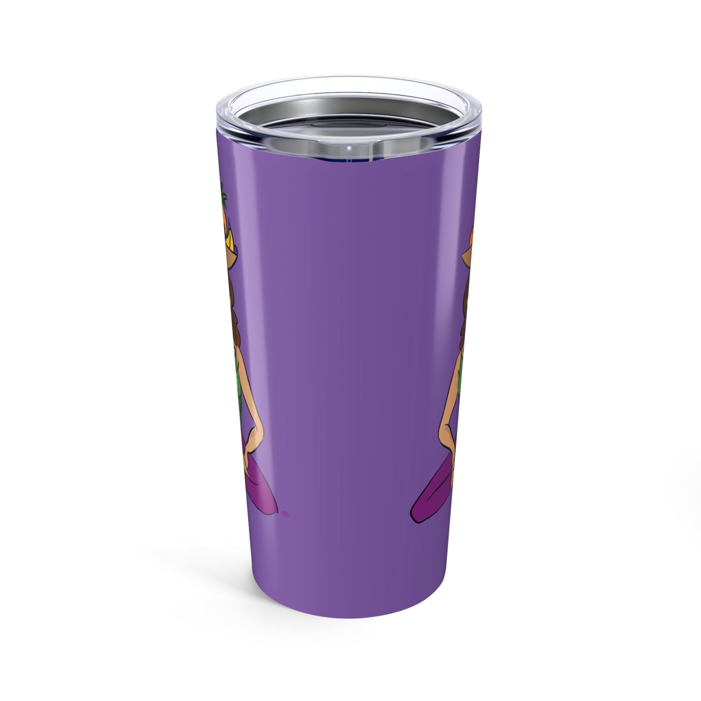 Tumbler (20oz) - Yoga Lady 1  (purple)