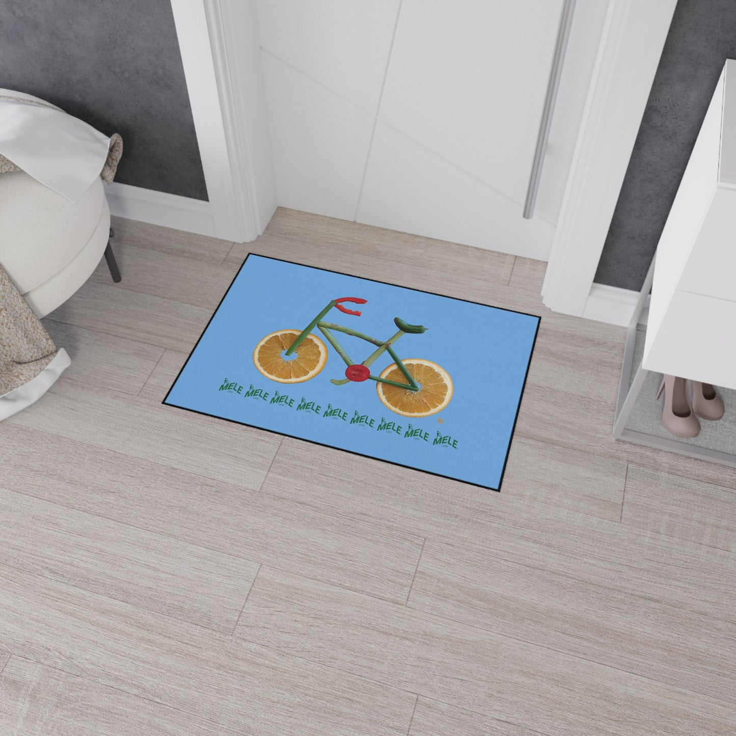 Floor Mat - Veggie Bike  (blue)