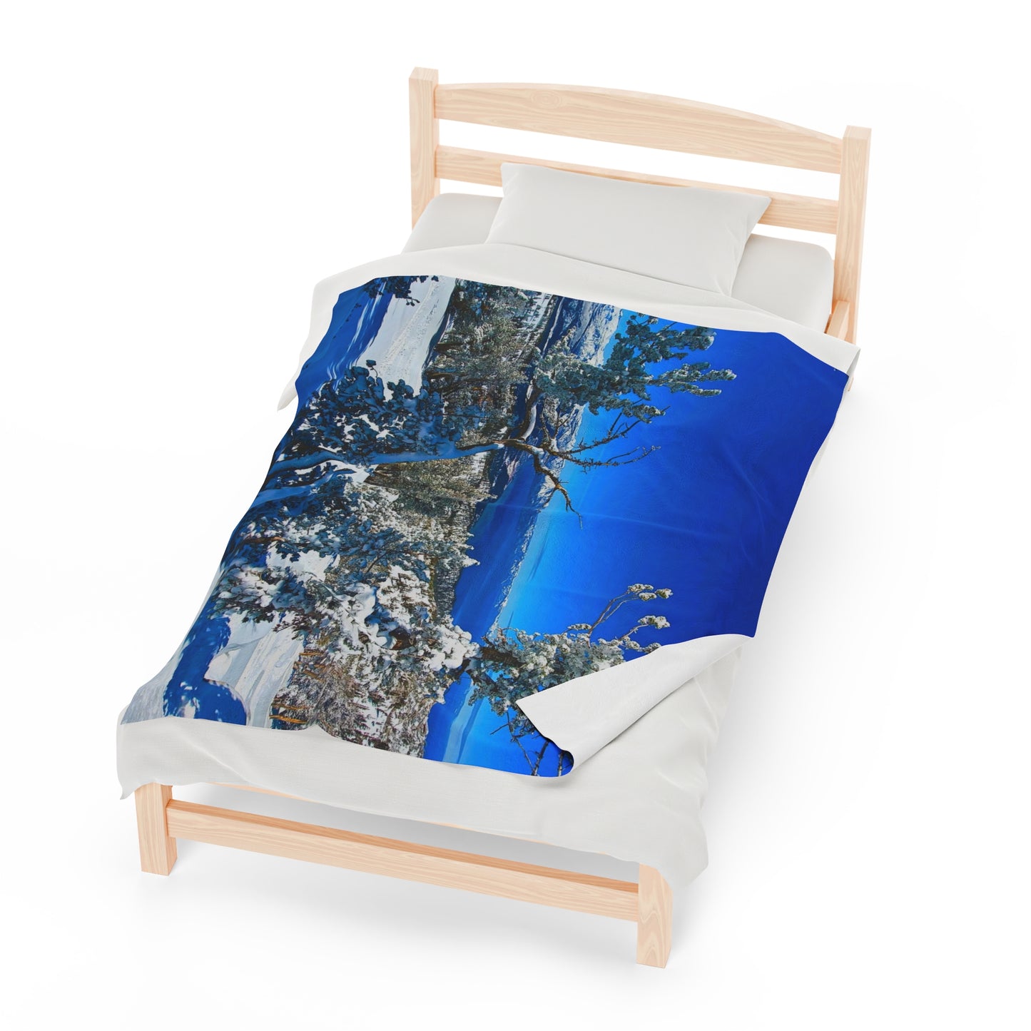 Blanket Velveteen Plush - Lake Tahoe in Winter