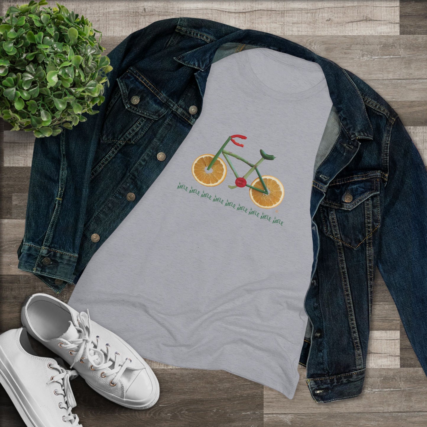 Women's Triblend Tee - Veggie Bike