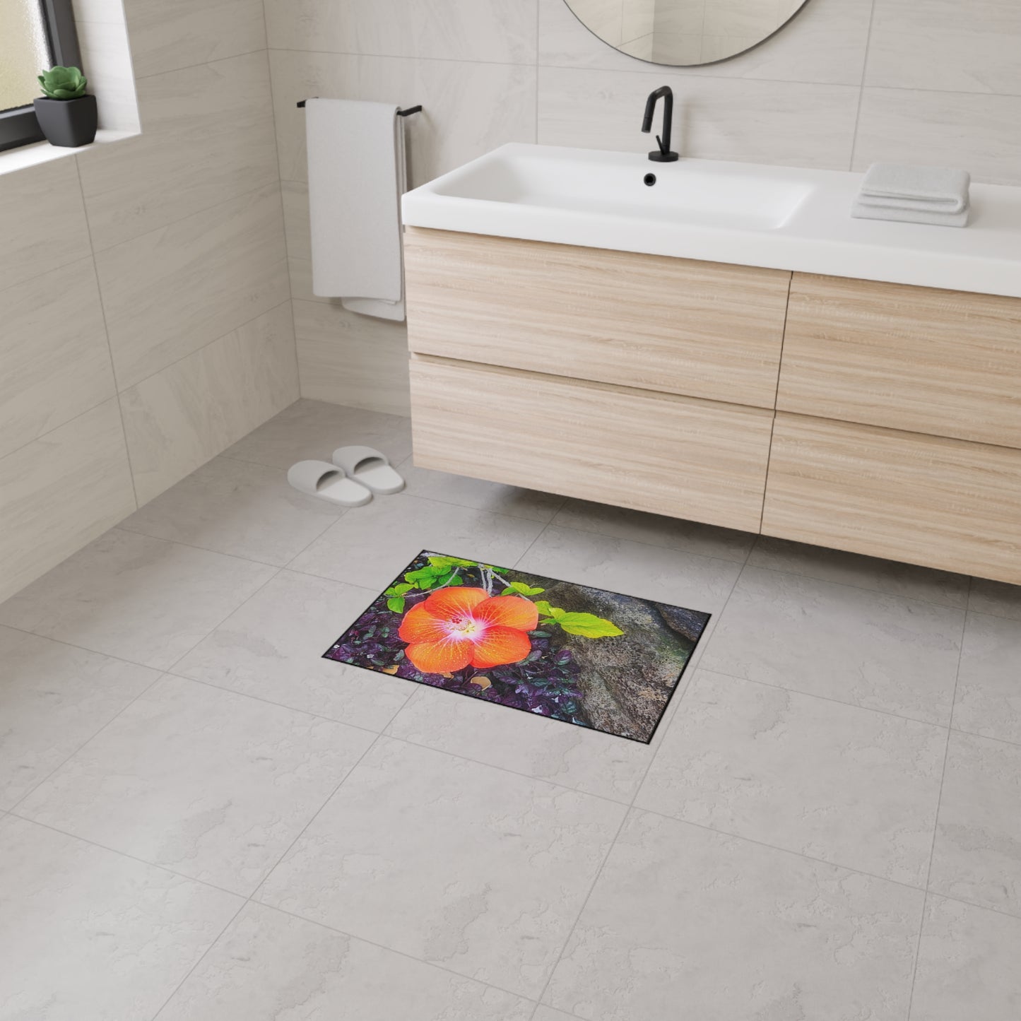 Floor Mat - Hawaiian Hibiscus Flower