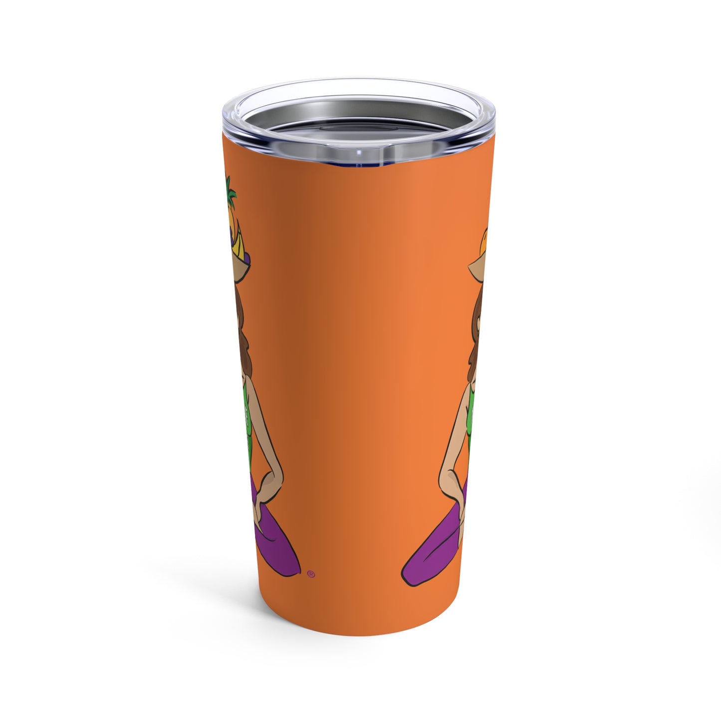 Tumbler 20oz - Yoga Lady1   (orange)