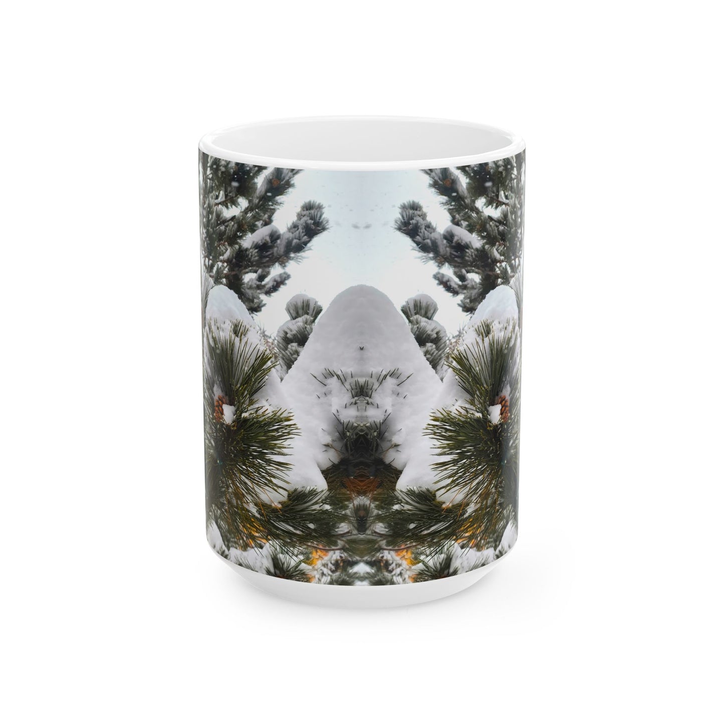 Coffee Mug (11oz/15oz) - Pine Cones in snow