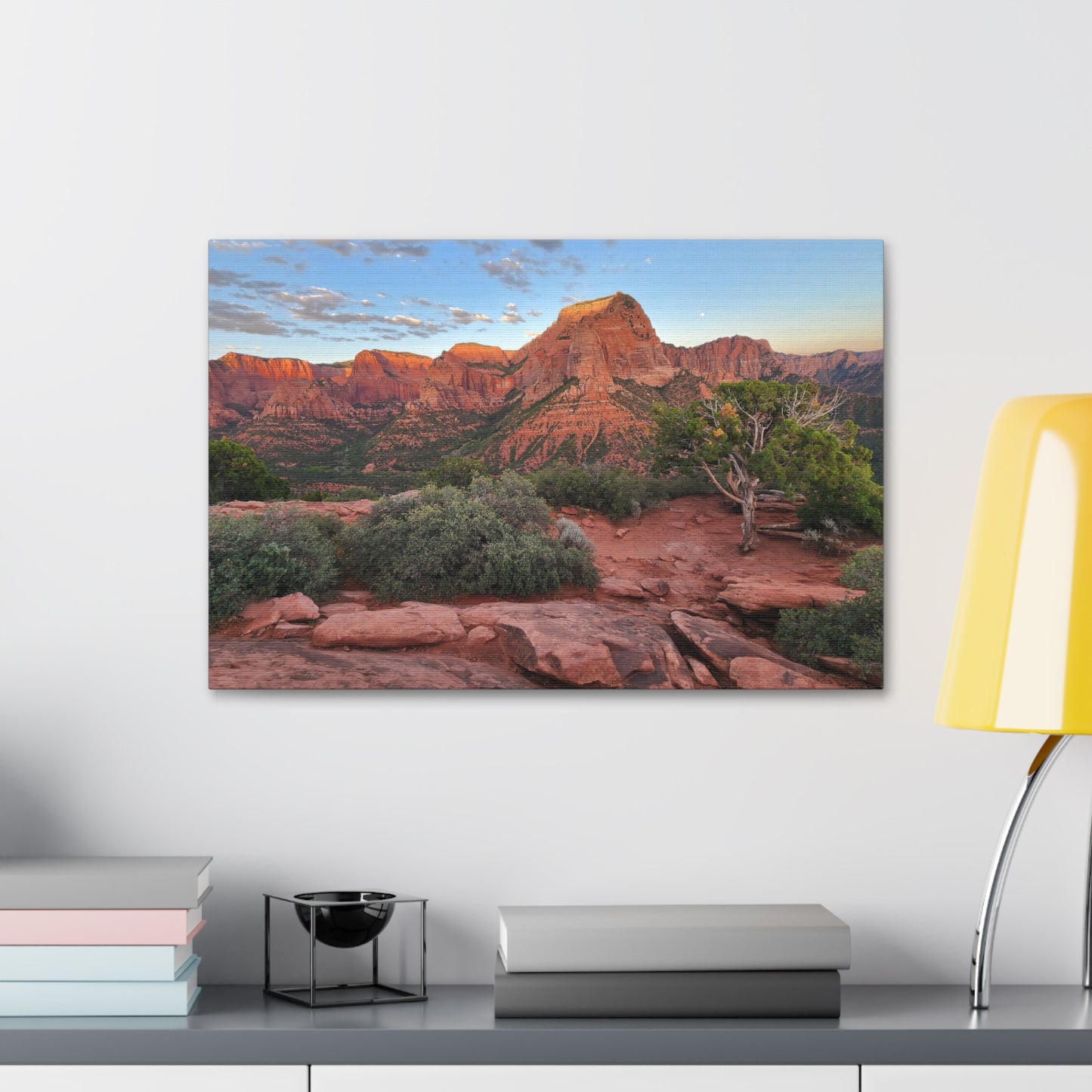 Canvas Wall Art - Kolob Canyons at sunset (Zion National Park)