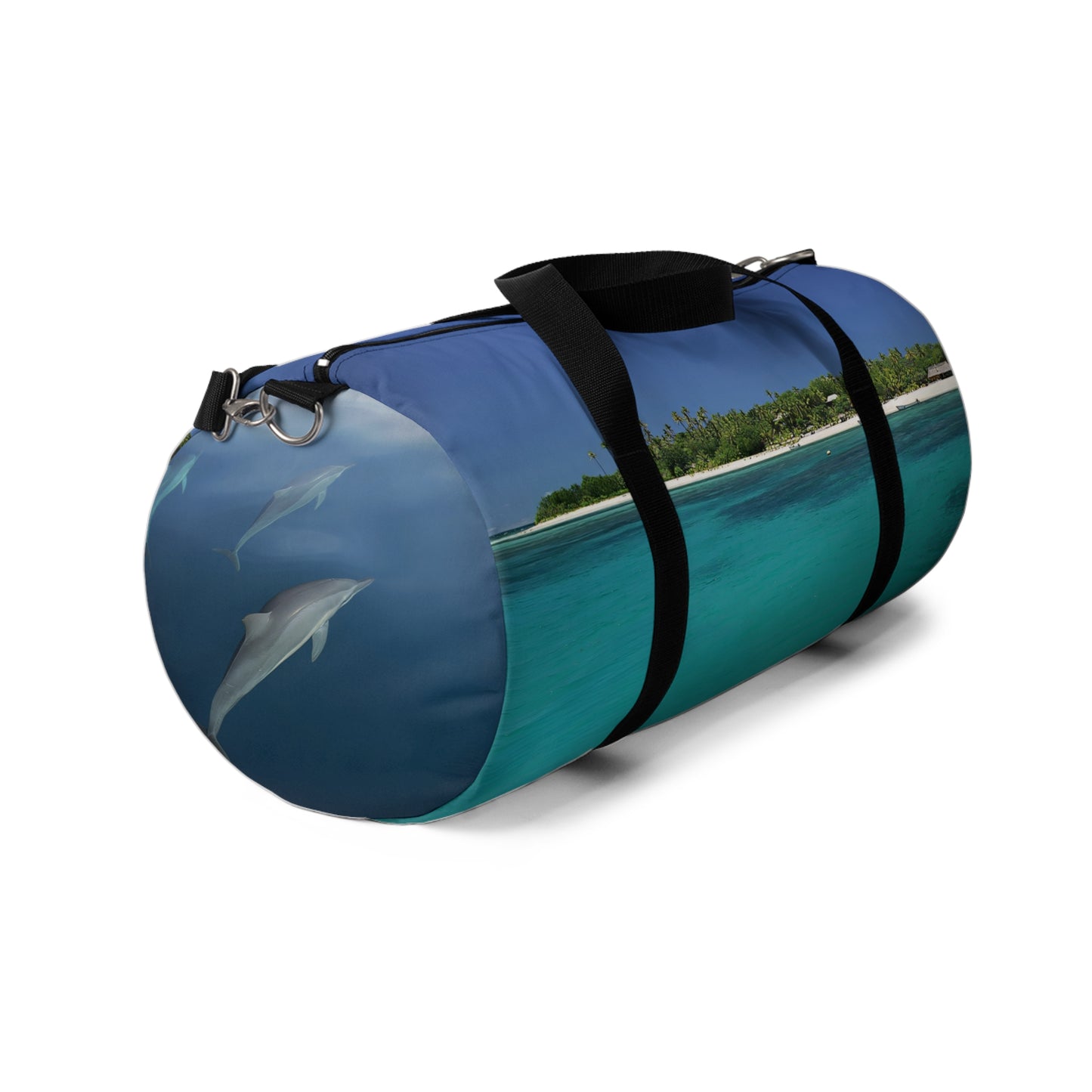 Duffel Bag - Tropical Island with Dolphins