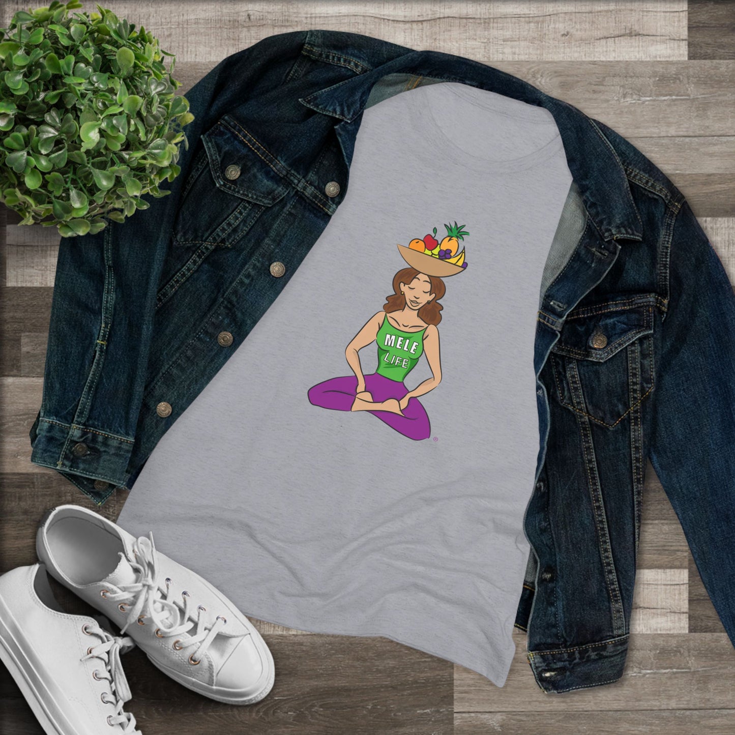 Women's Triblend Tee - Yoga Lady 1