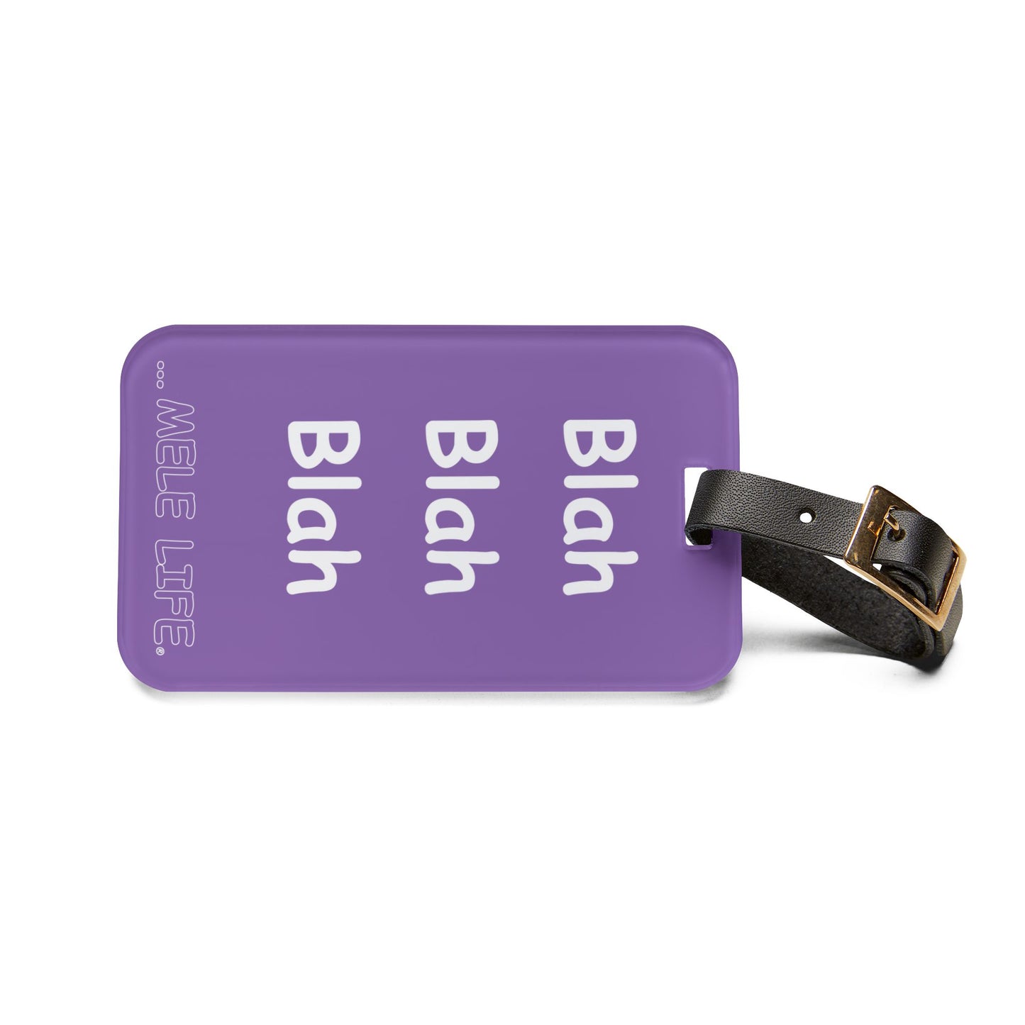 Luggage Tag - Blah Blah Blah  (purple)