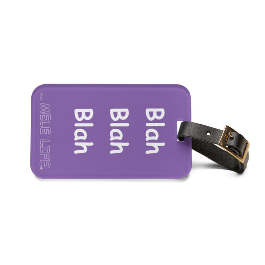 Luggage Tag - Blah Blah Blah  (purple)