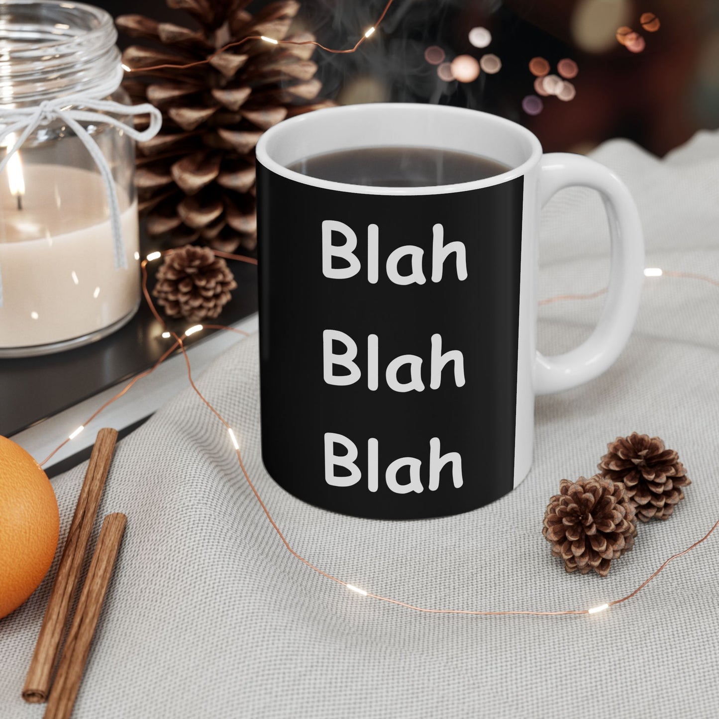 Coffee Mug (11oz/15oz) - Blah Blah Blah  (black)