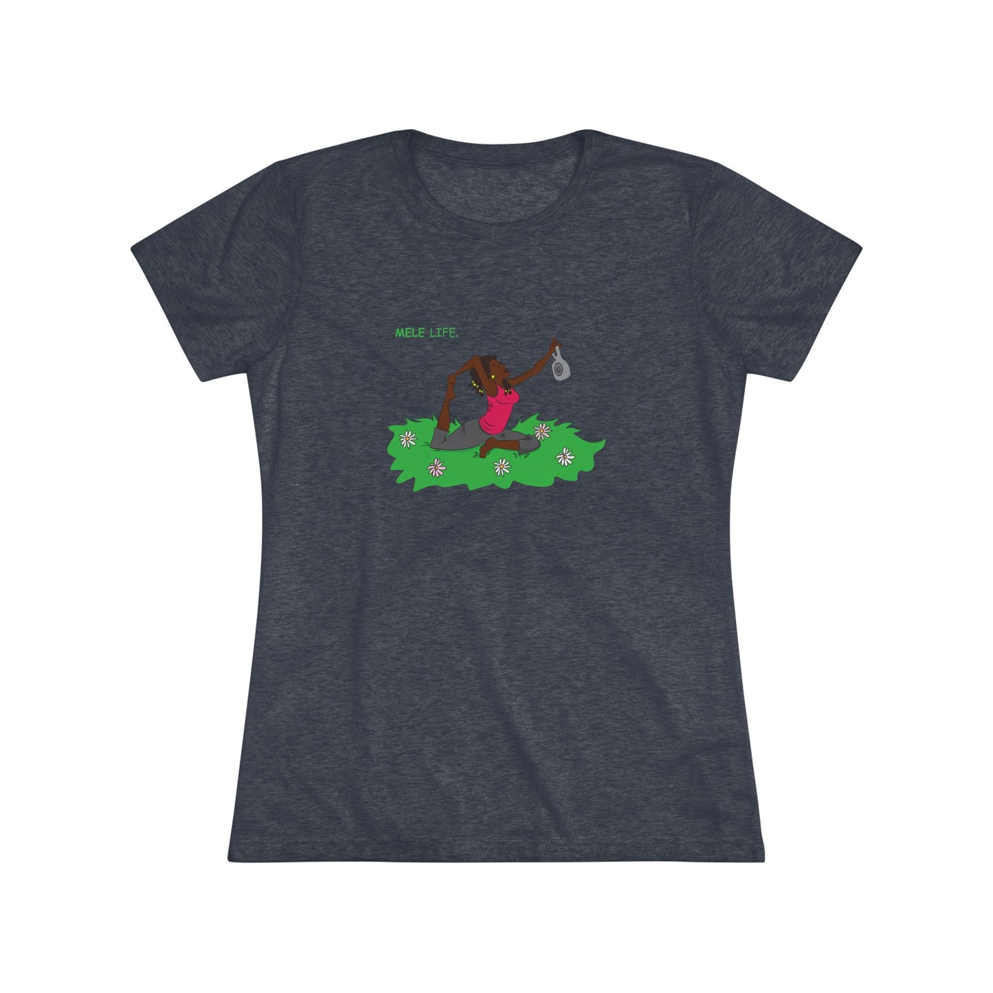Women's Triblend Tee - Yoga Lady 2