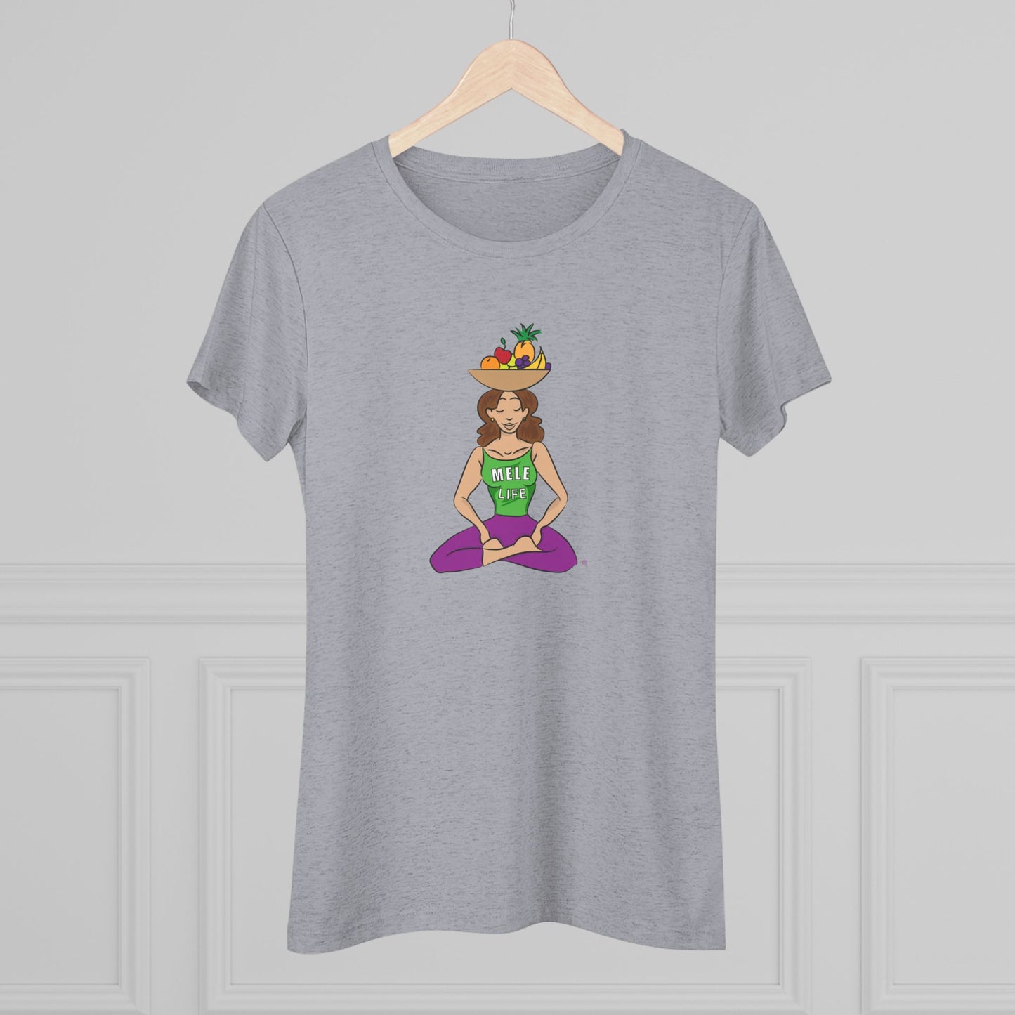 Women's Triblend Tee - Yoga Lady 1