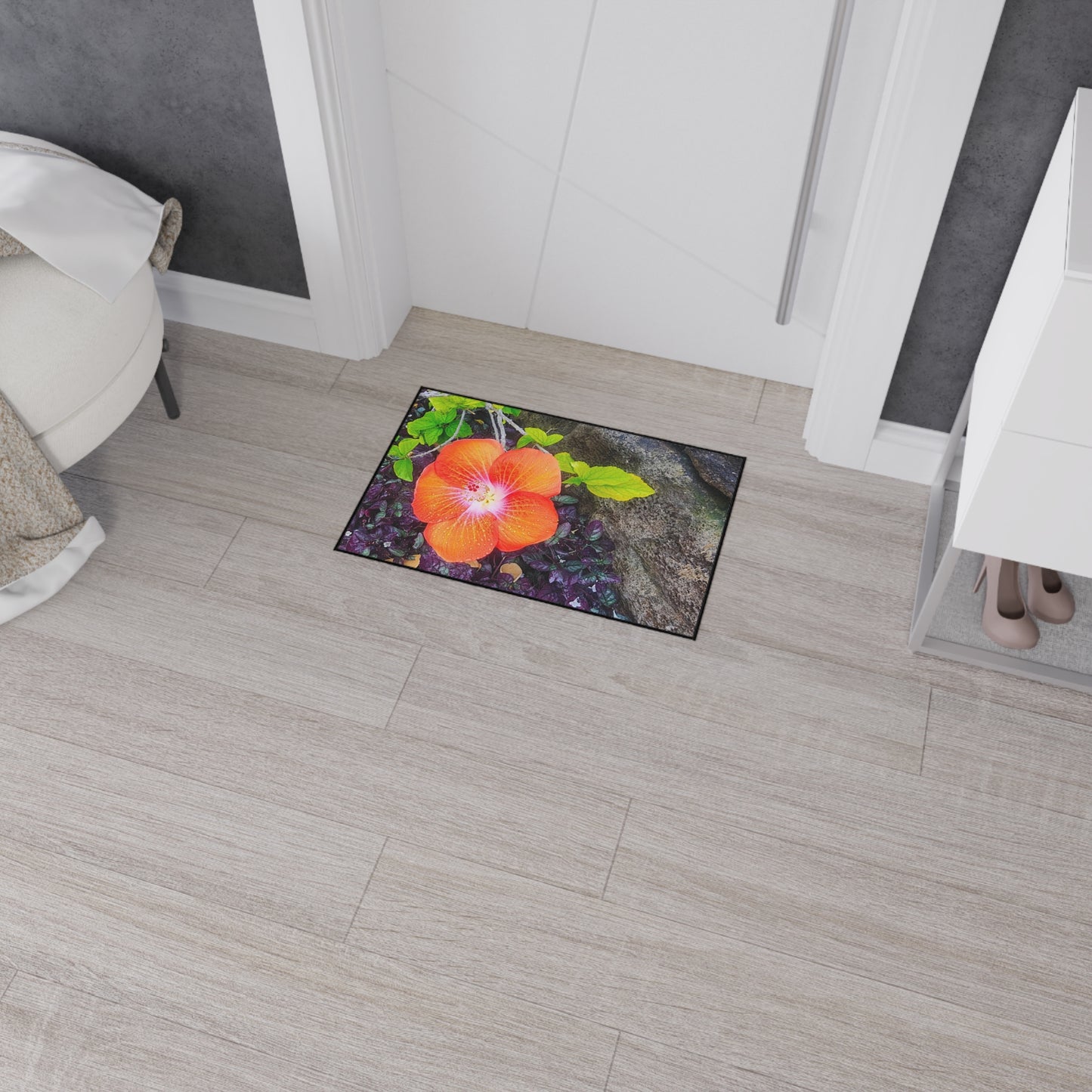 Floor Mat - Hawaiian Hibiscus Flower