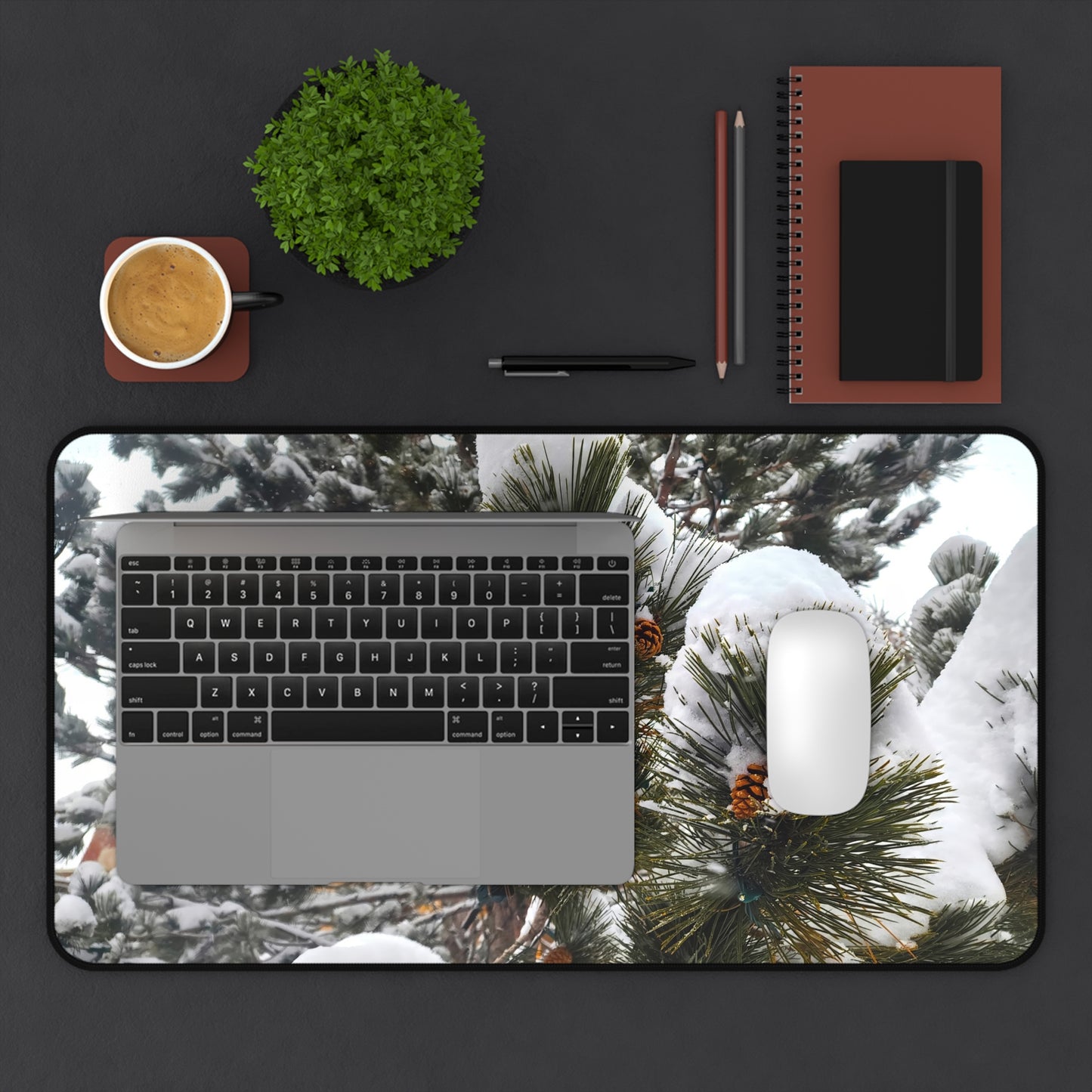 Desk Mat - Pine Cones