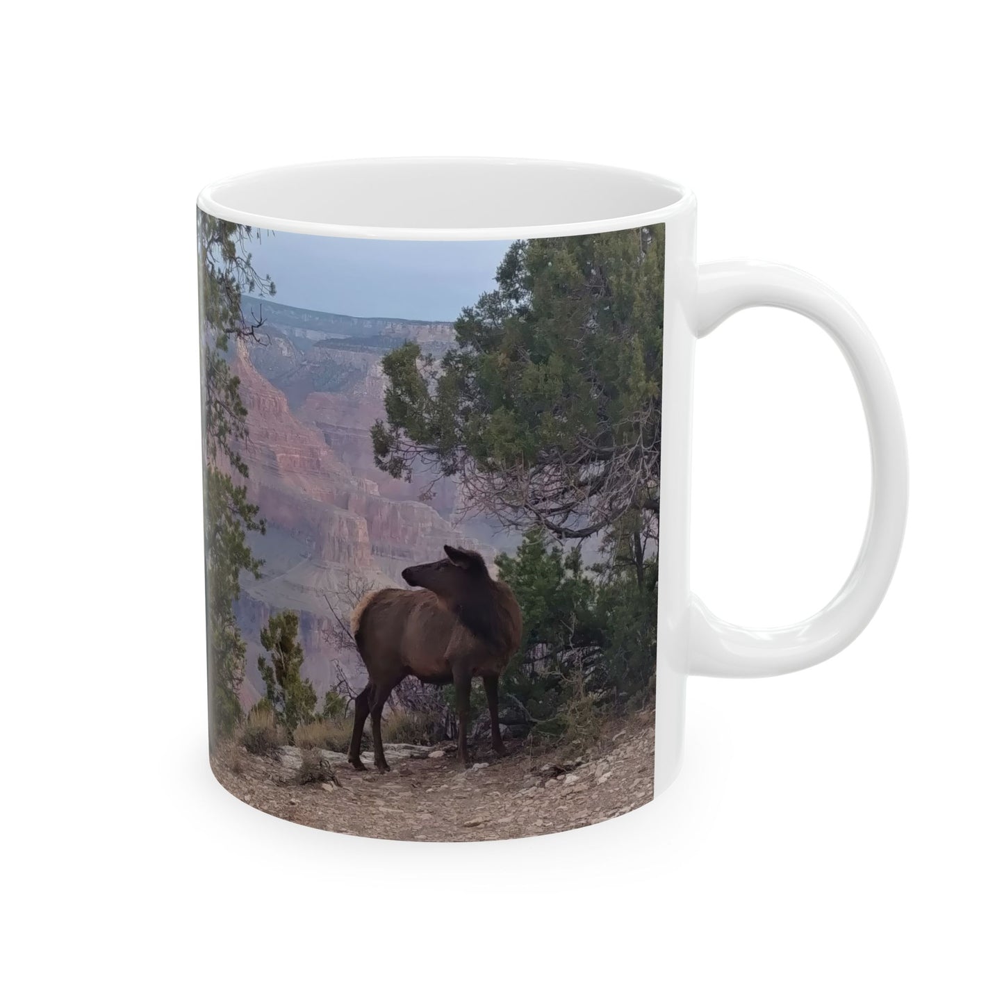 Coffee Mug (11oz/15oz) - Elk at Grand Canyon