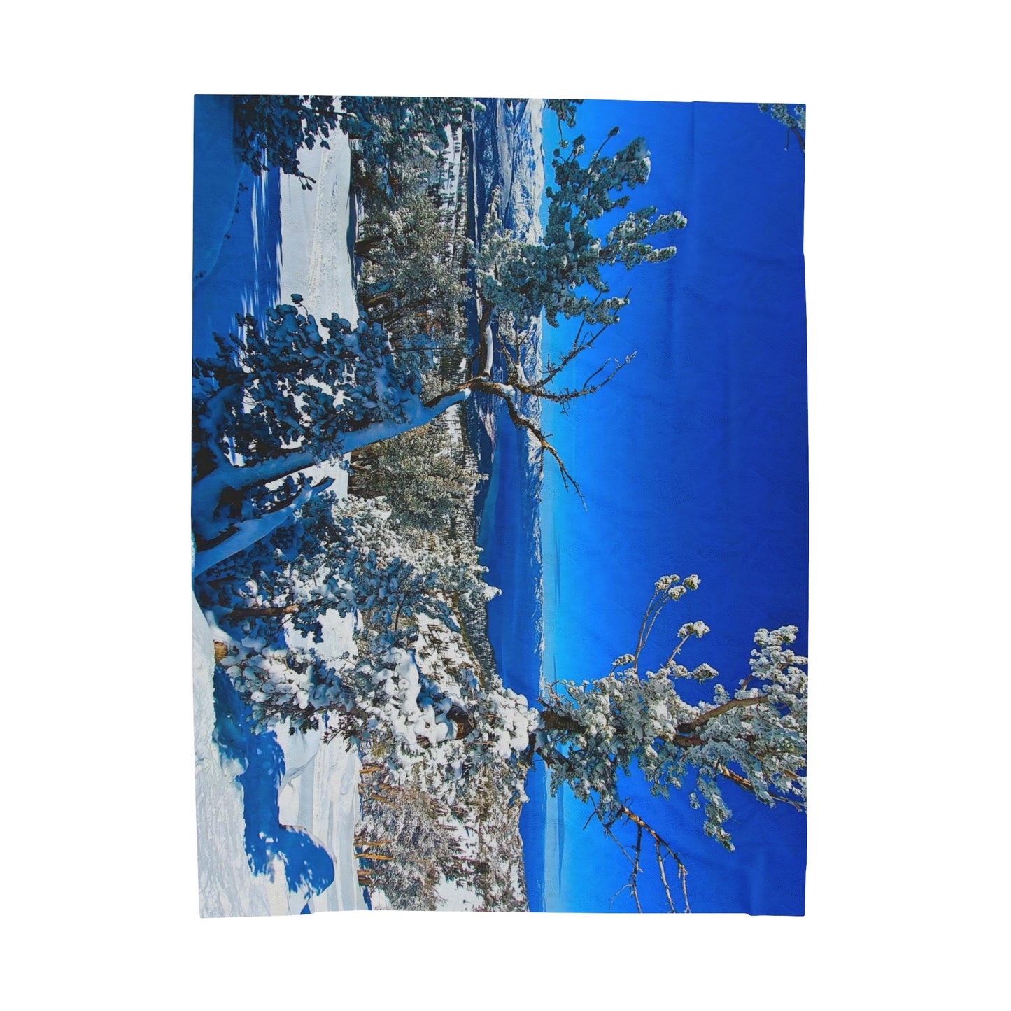 Blanket Velveteen Plush - Lake Tahoe in Winter