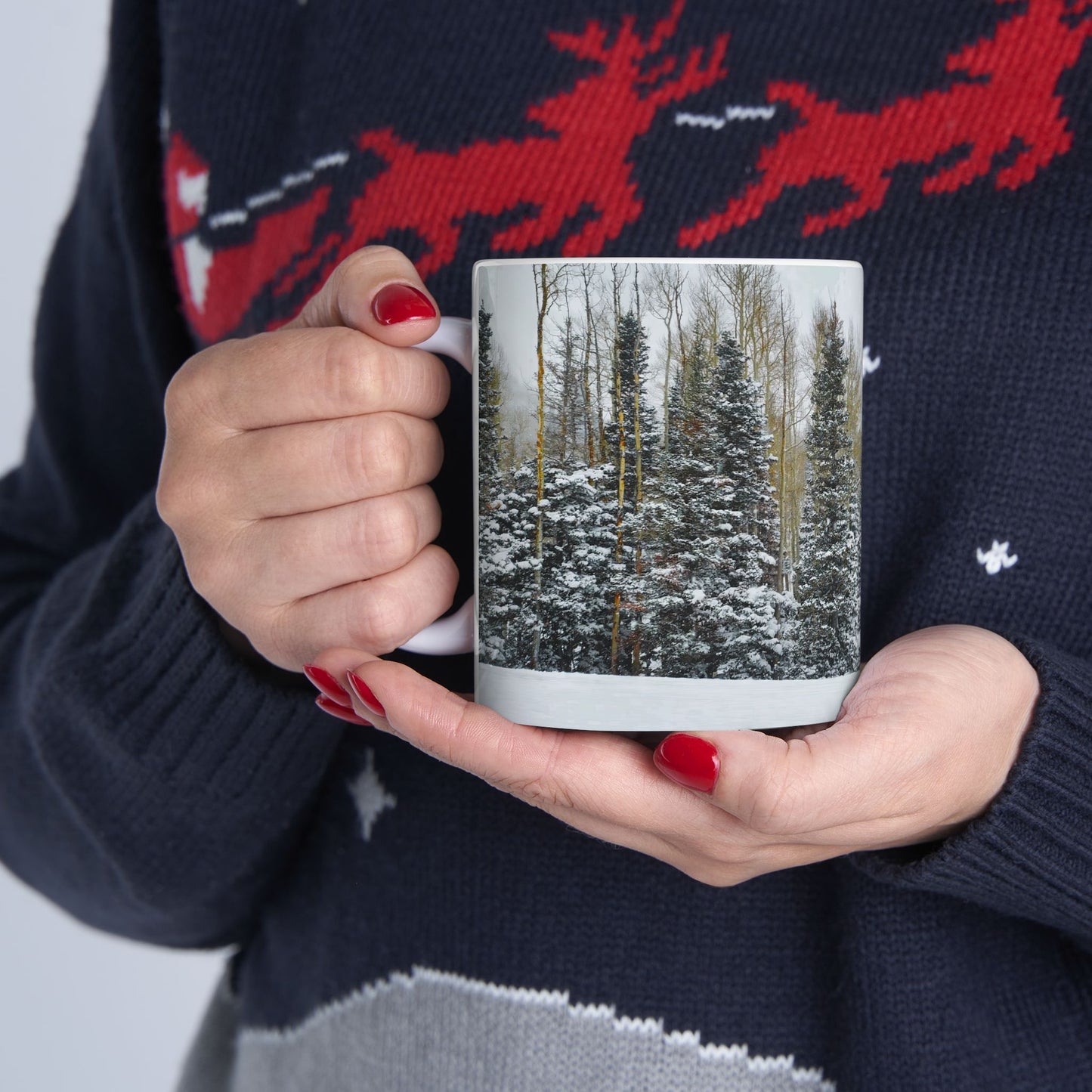 Coffee Mug (11oz/15oz) - Forest Winterscape